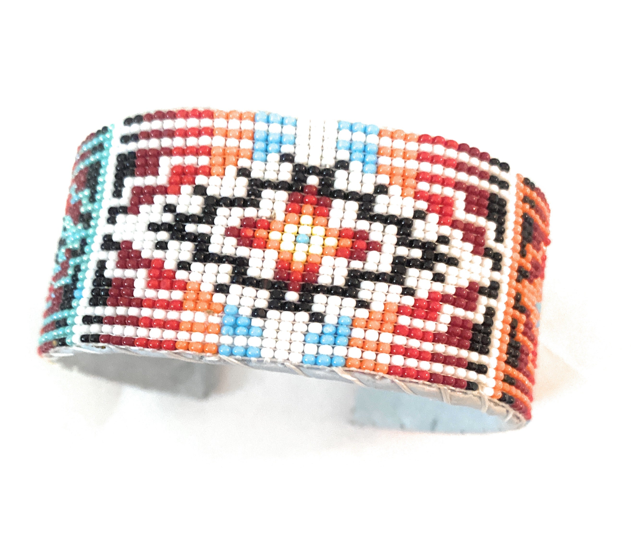 Navajo Indian Hand Beaded Cuff Bracelet (36bc233) - Mission Del Rey  Southwest