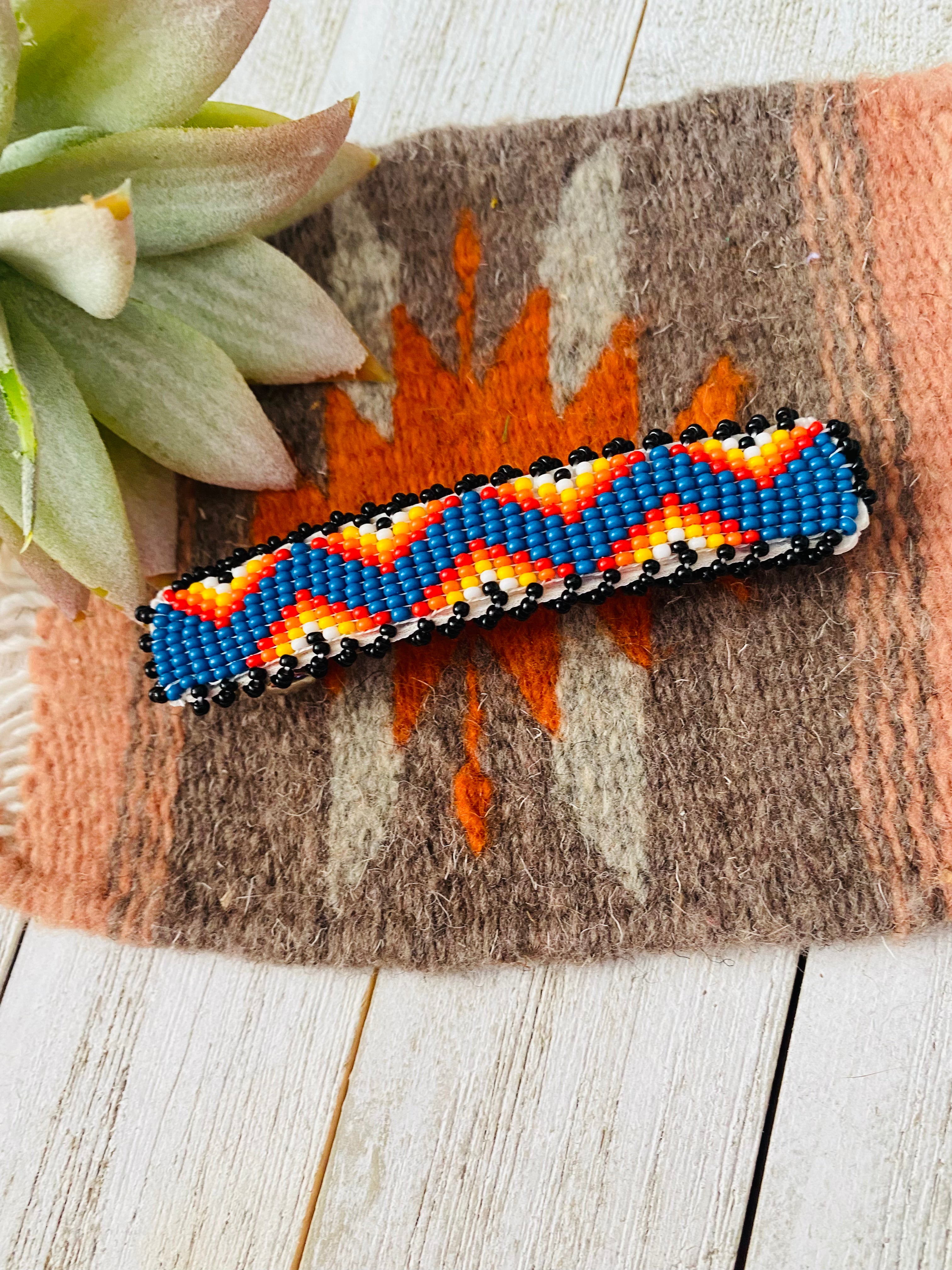 Navajo Handmade Beaded Barrette