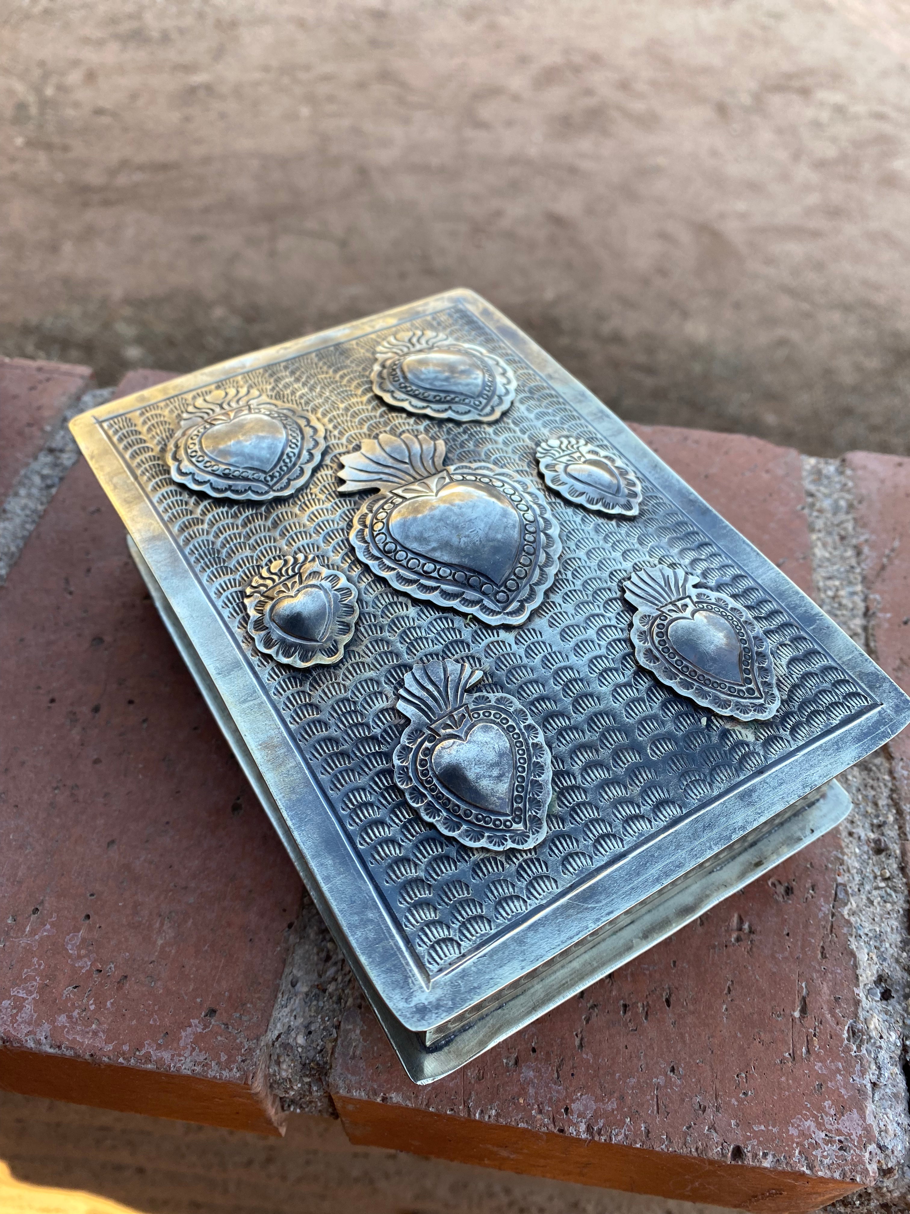 Handmade German Silver Heart Trinket Box