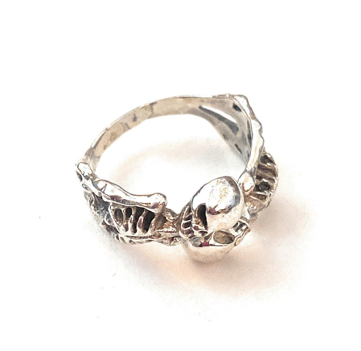 Handmade Sterling Silver Skeleton Adjustable Ring