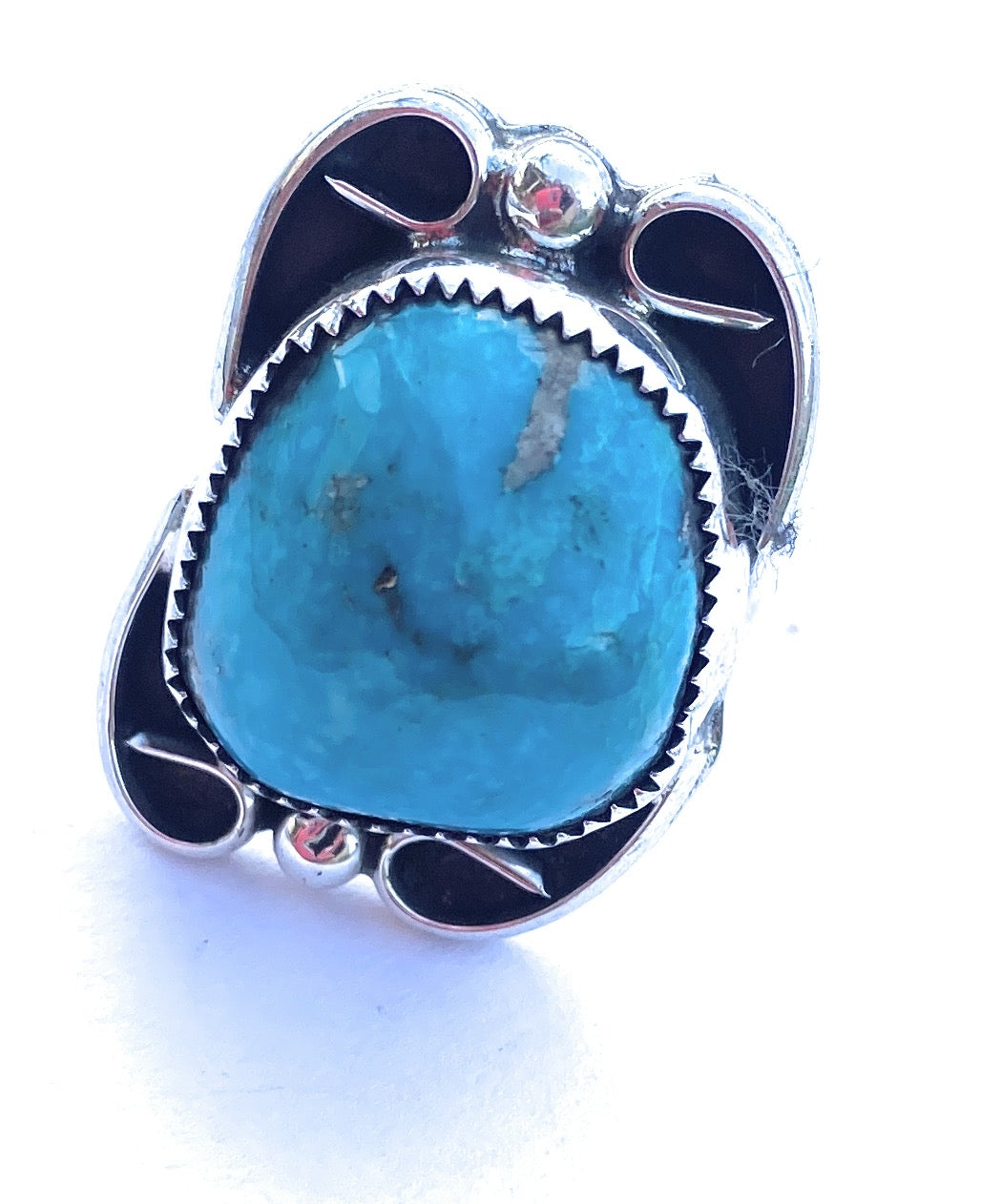 Navajo Turquoise & Sterling Silver Ring Size 6