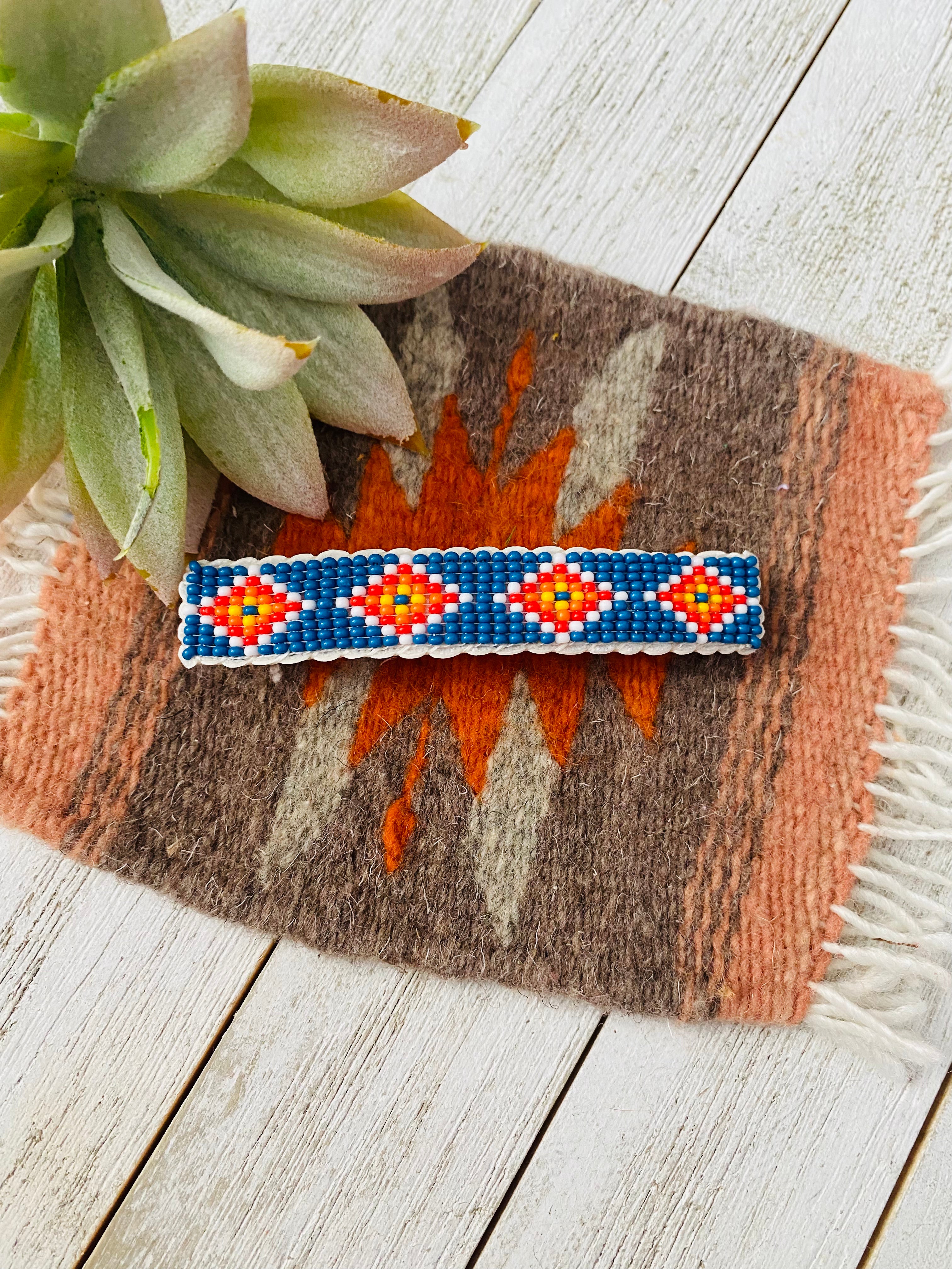 Navajo Handmade Beaded Barrette