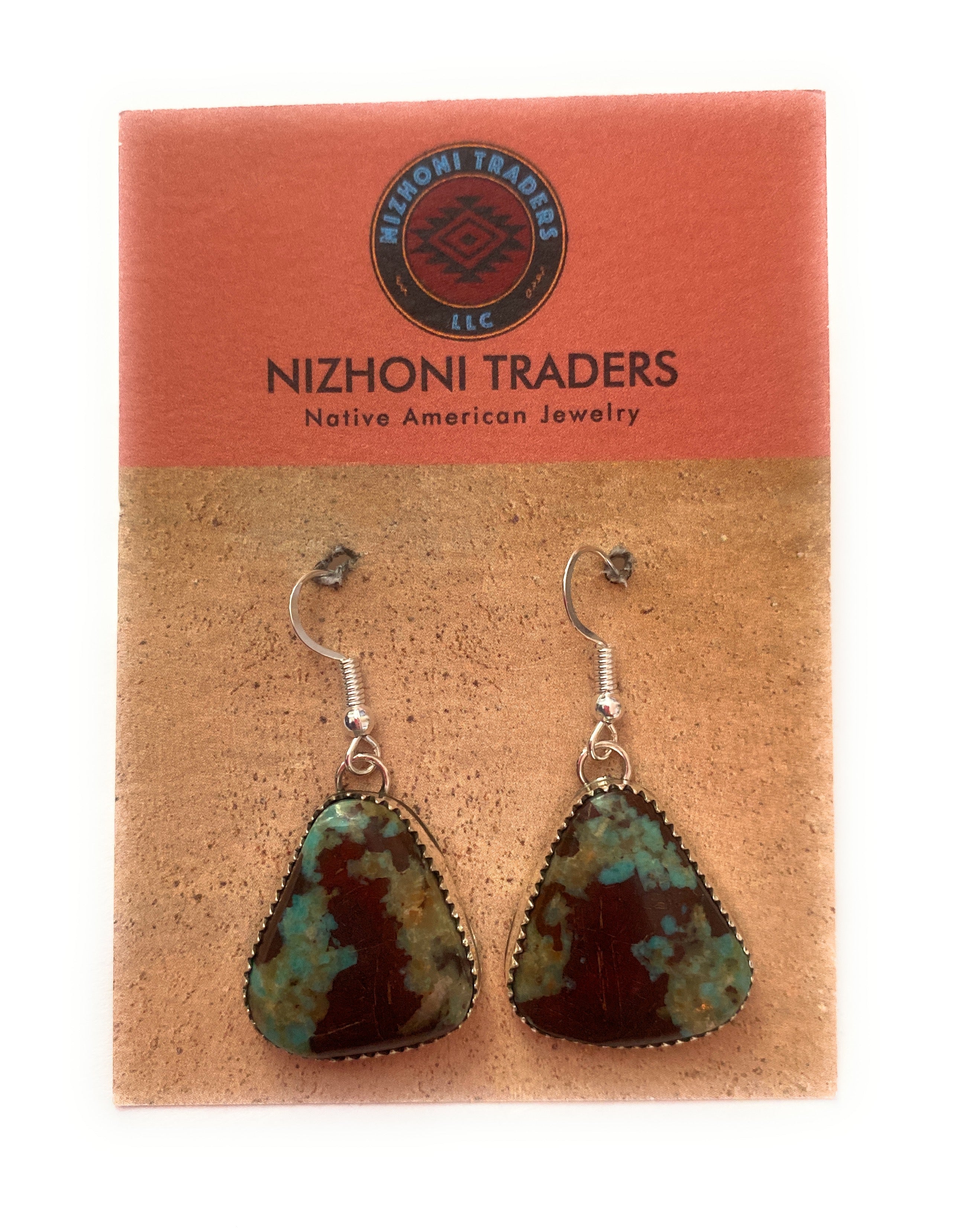 Navajo Turquoise & Sterling Silver Dangle Earrings