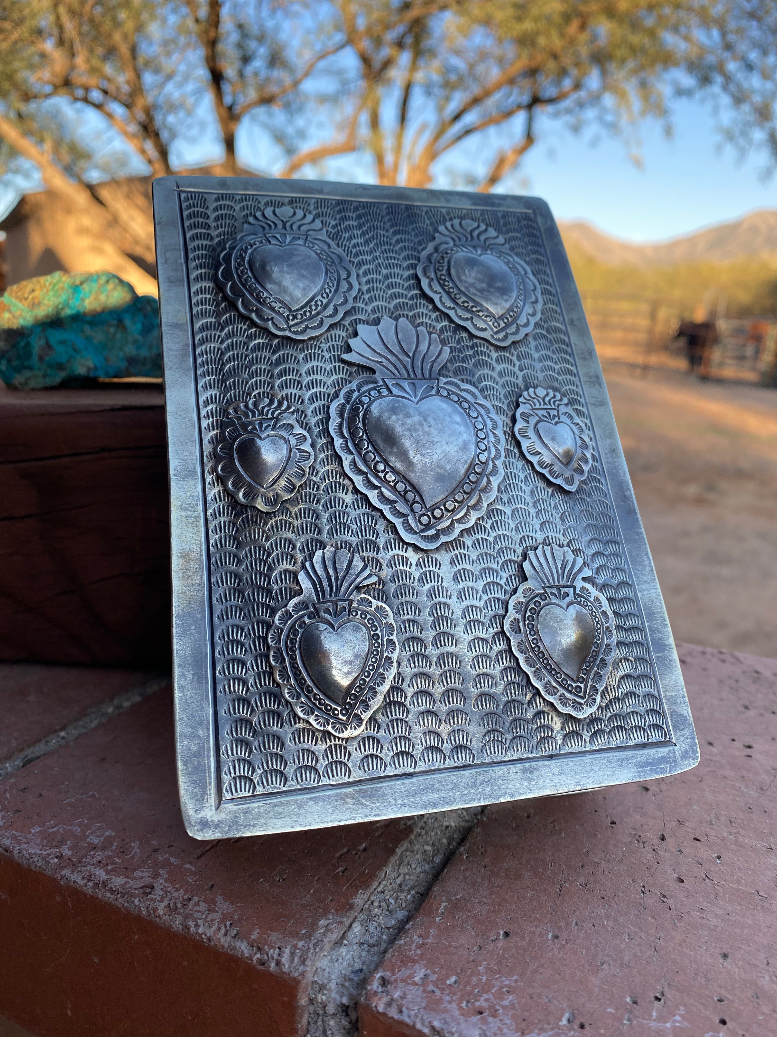 Handmade German Silver Heart Trinket Box