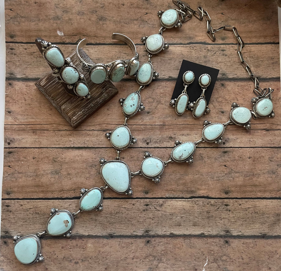 Dry Creek Turquoise Squash Blossom Necklace