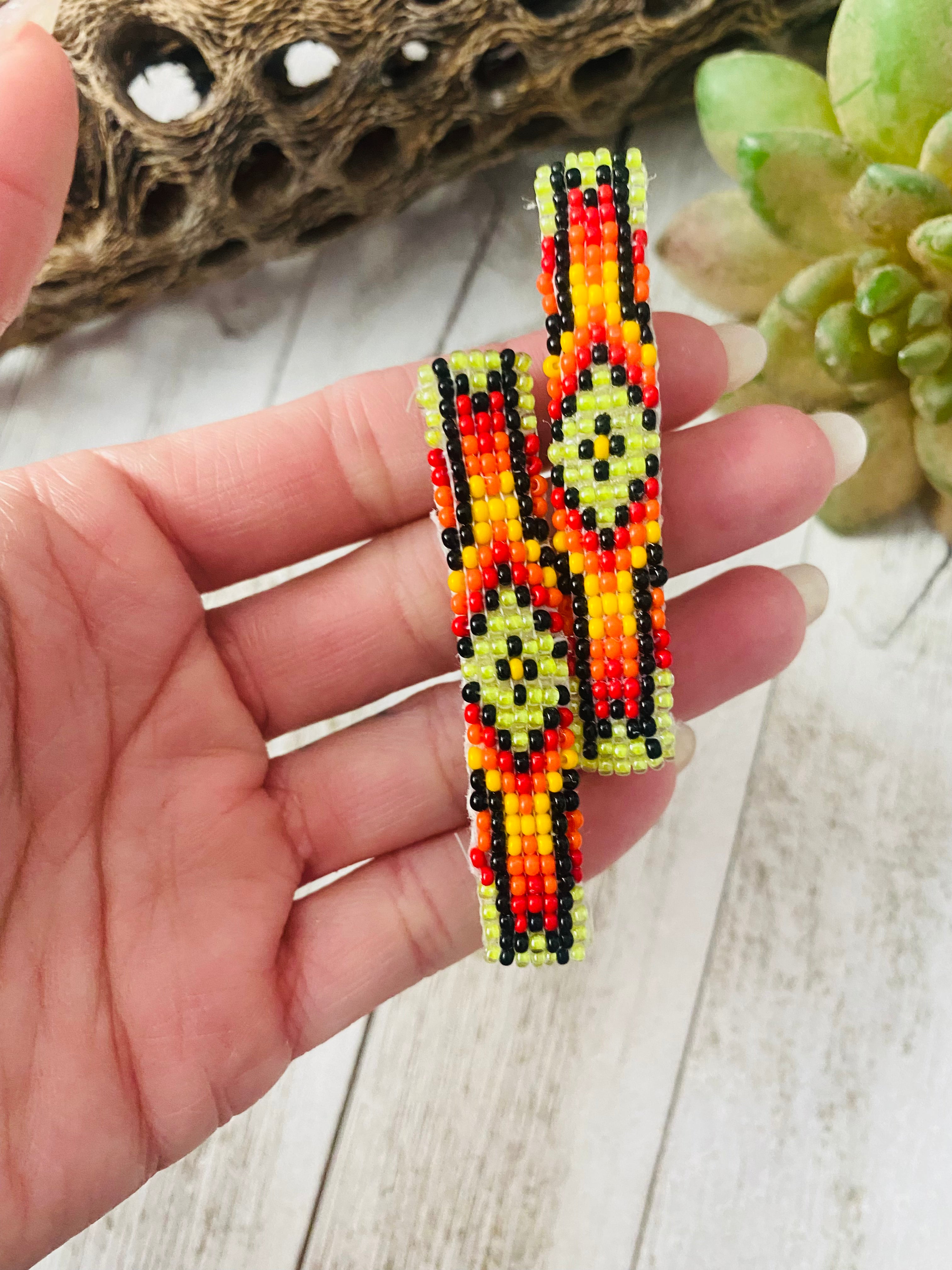 Navajo Handmade Beaded Barrette Set