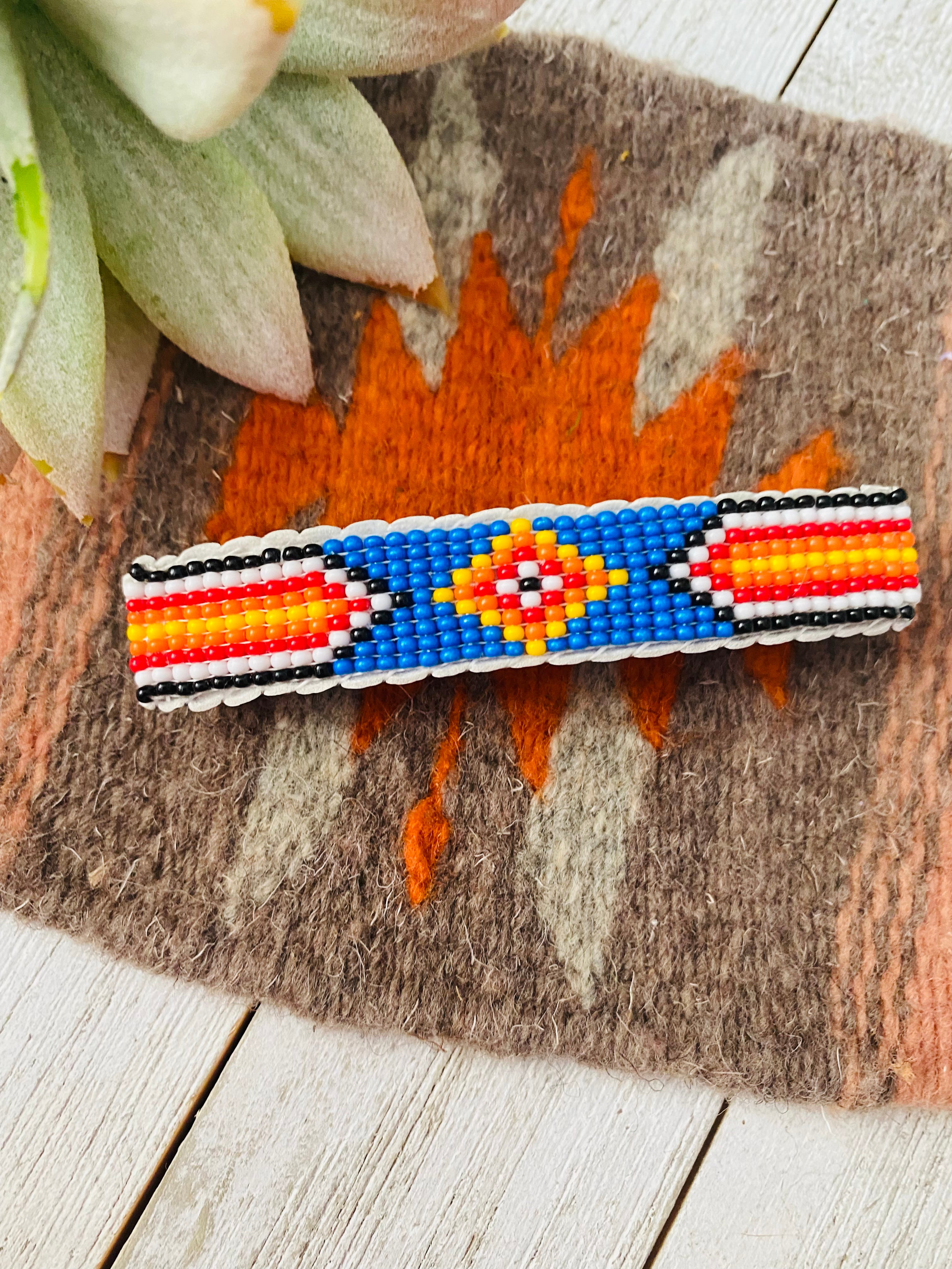 Navajo Handmade Beaded Barrette