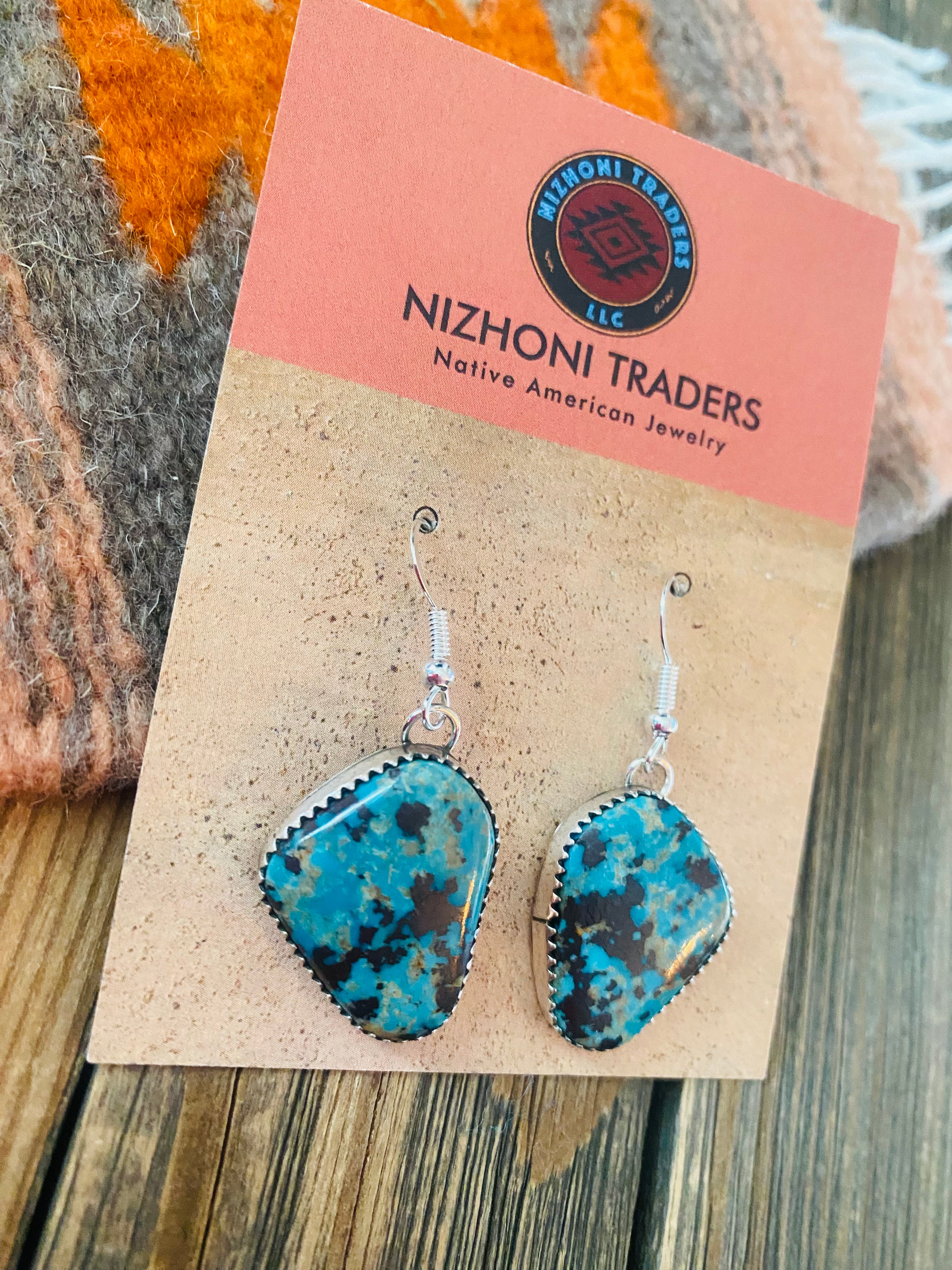 Navajo Turquoise & Sterling Silver Dangle Earrings