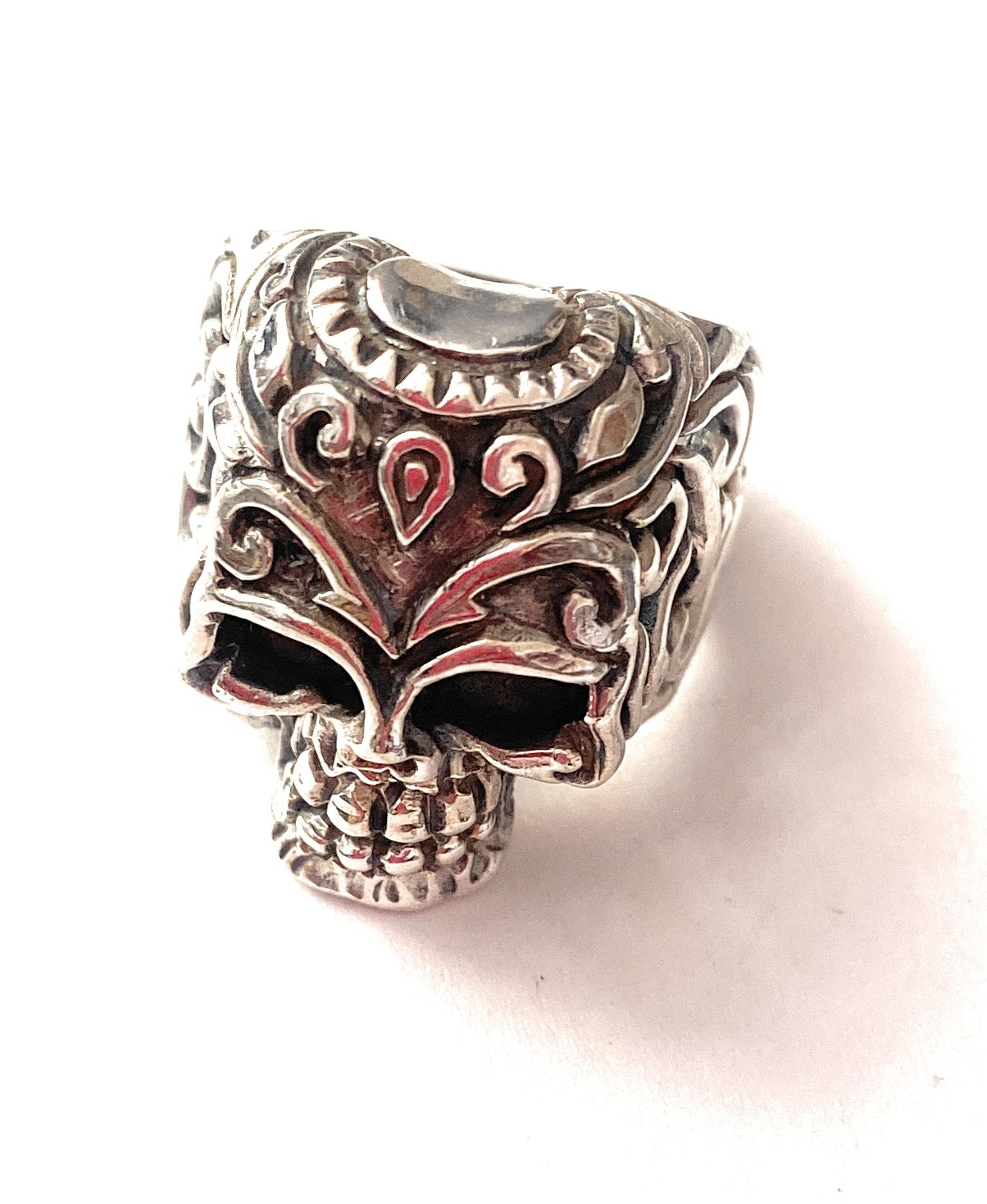 Handmade Sterling Silver Skull Ring Size 9