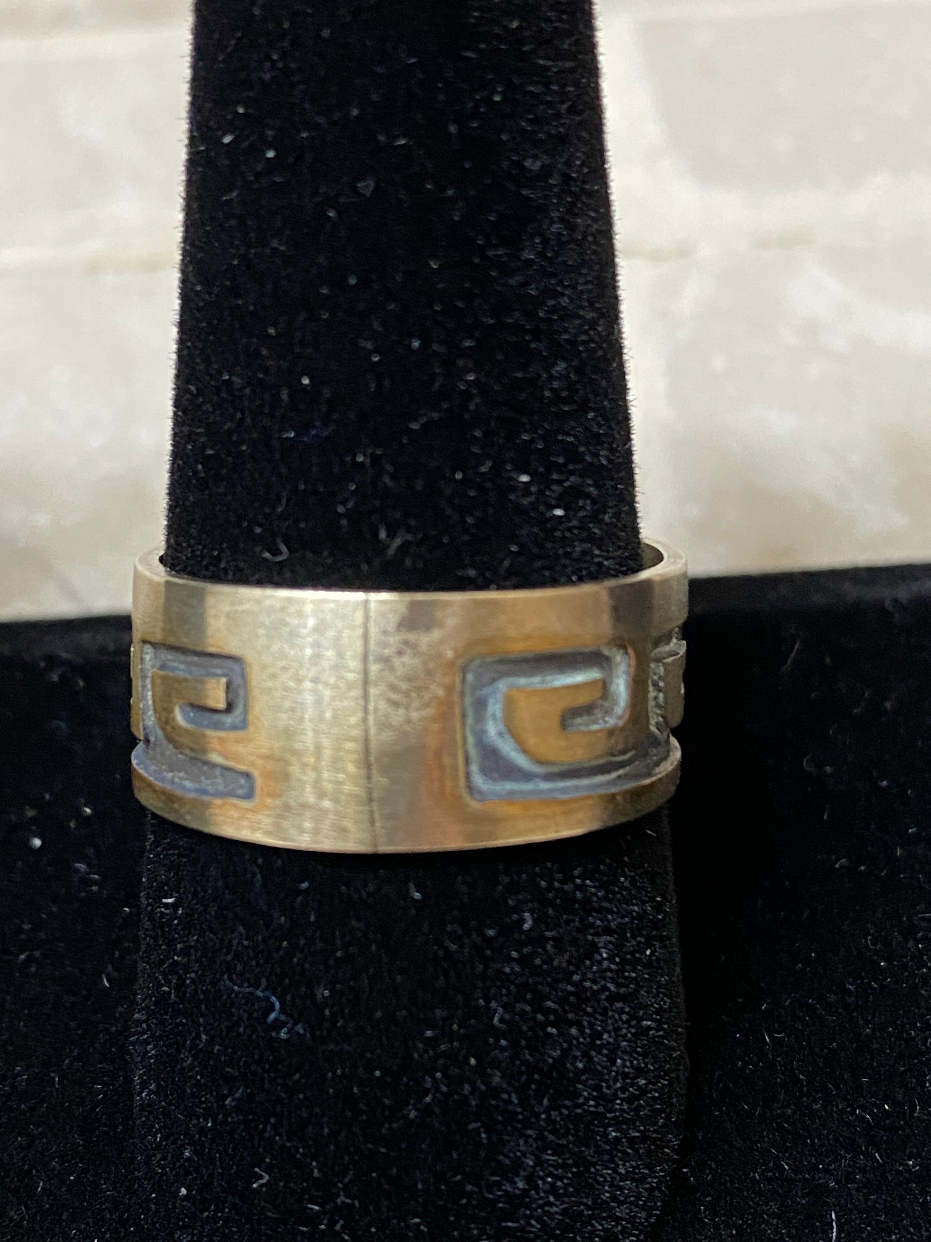 Sterling Silver Tribal Ring Size 10.25