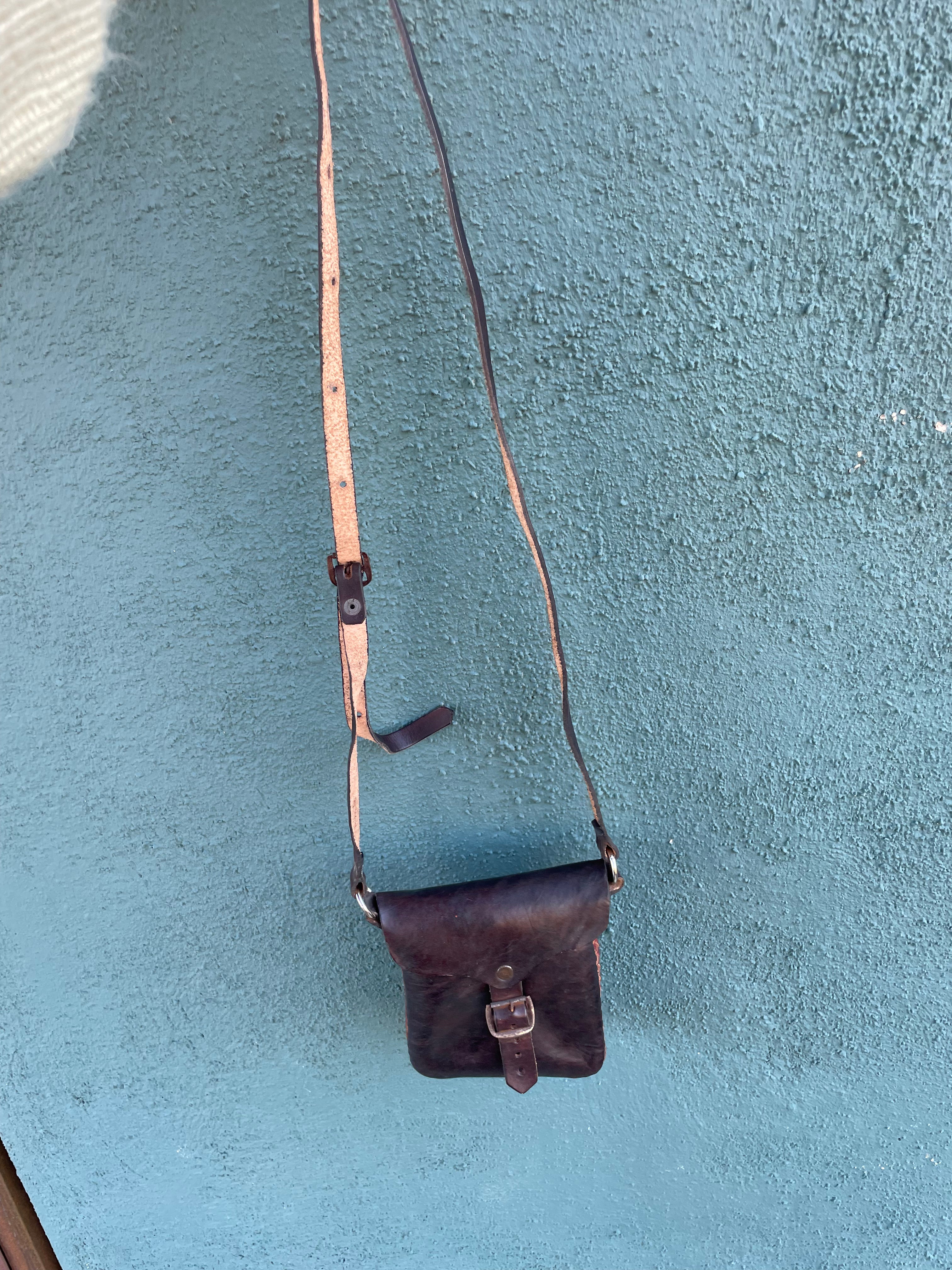 Handmade Leather Crossbody Purse