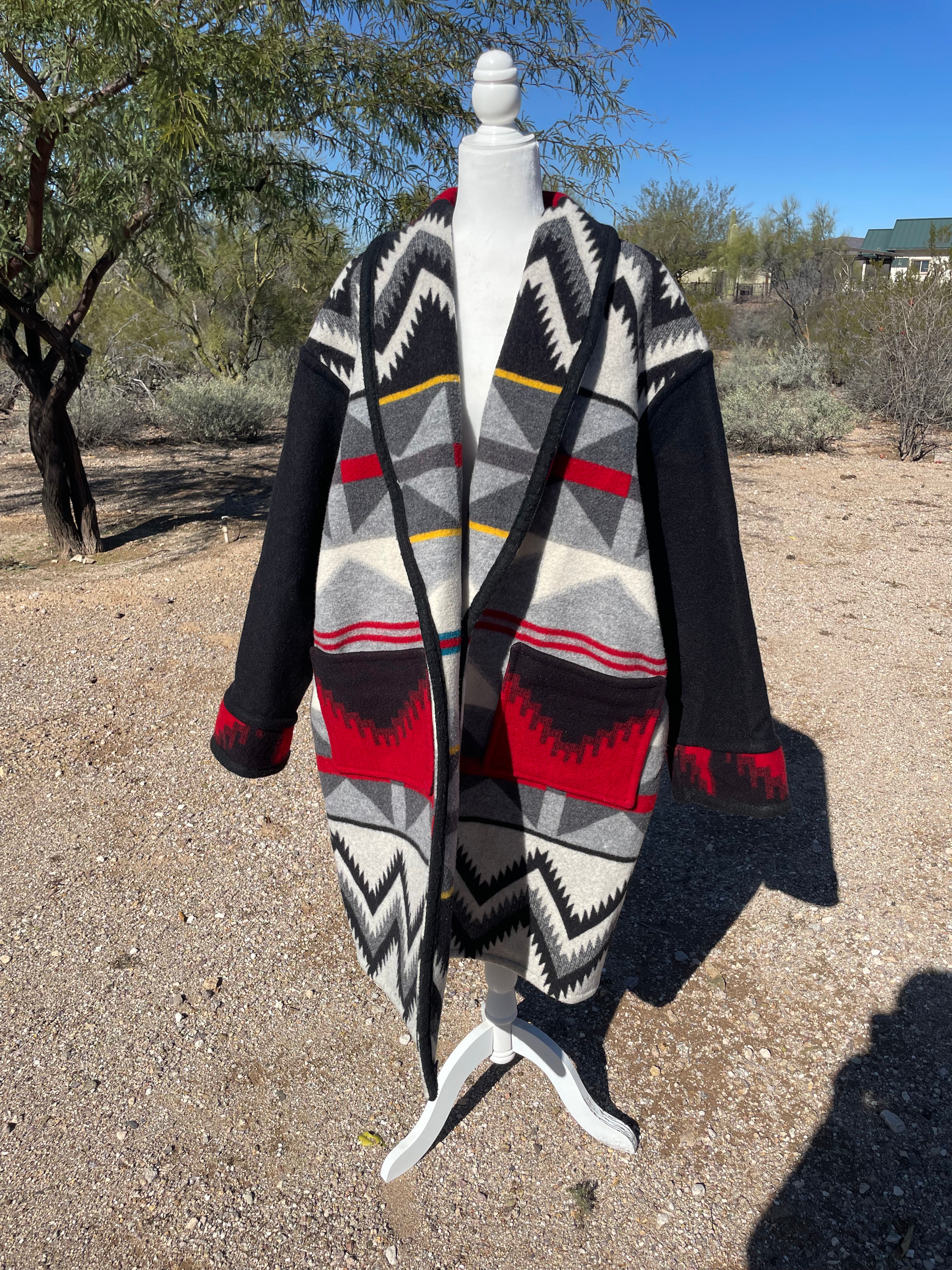 Vintage Old Pawn Navajo Multi Color Coat ONE SIZE