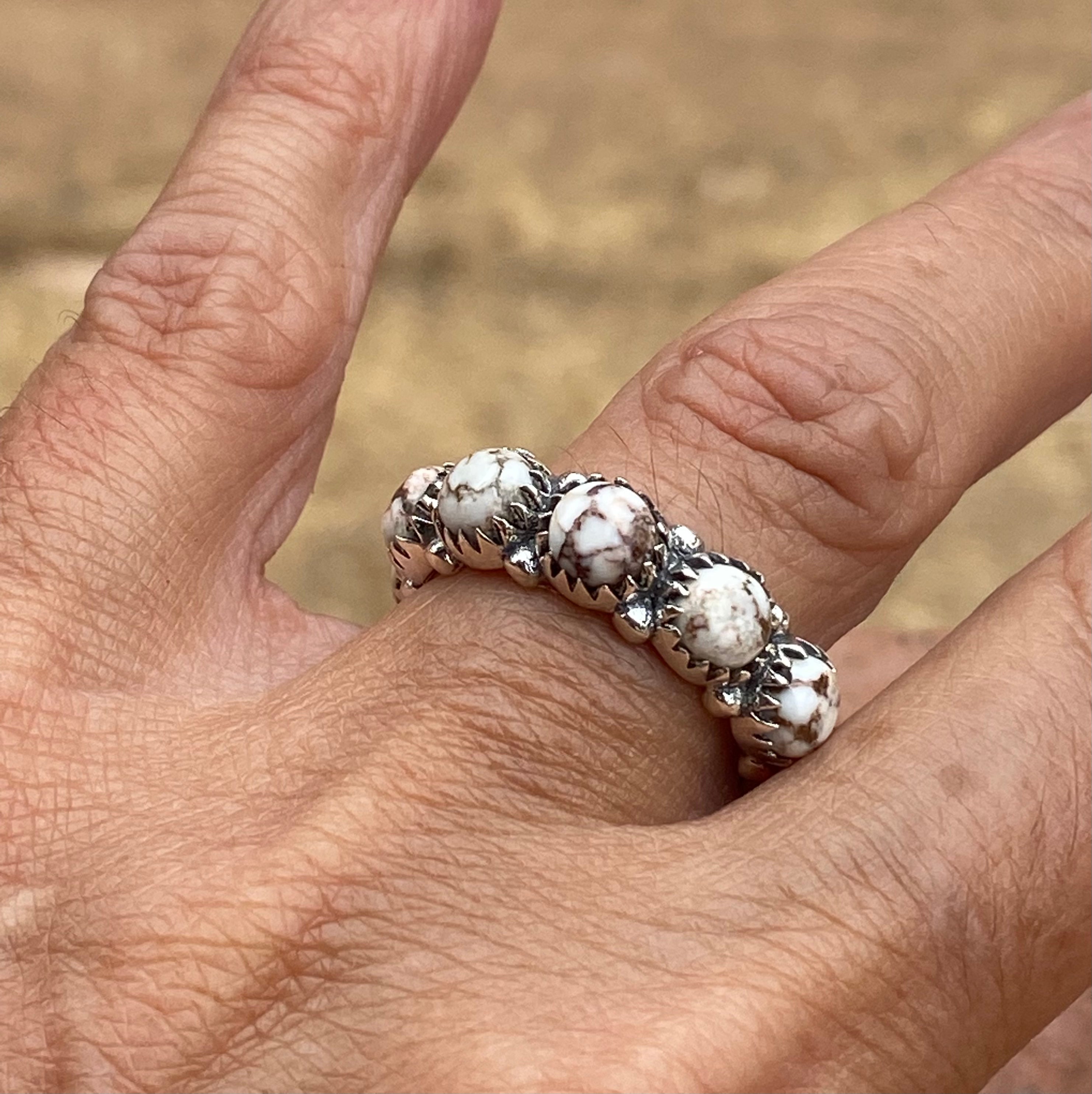 Wild Horse & Sterling Silver Eternity Band