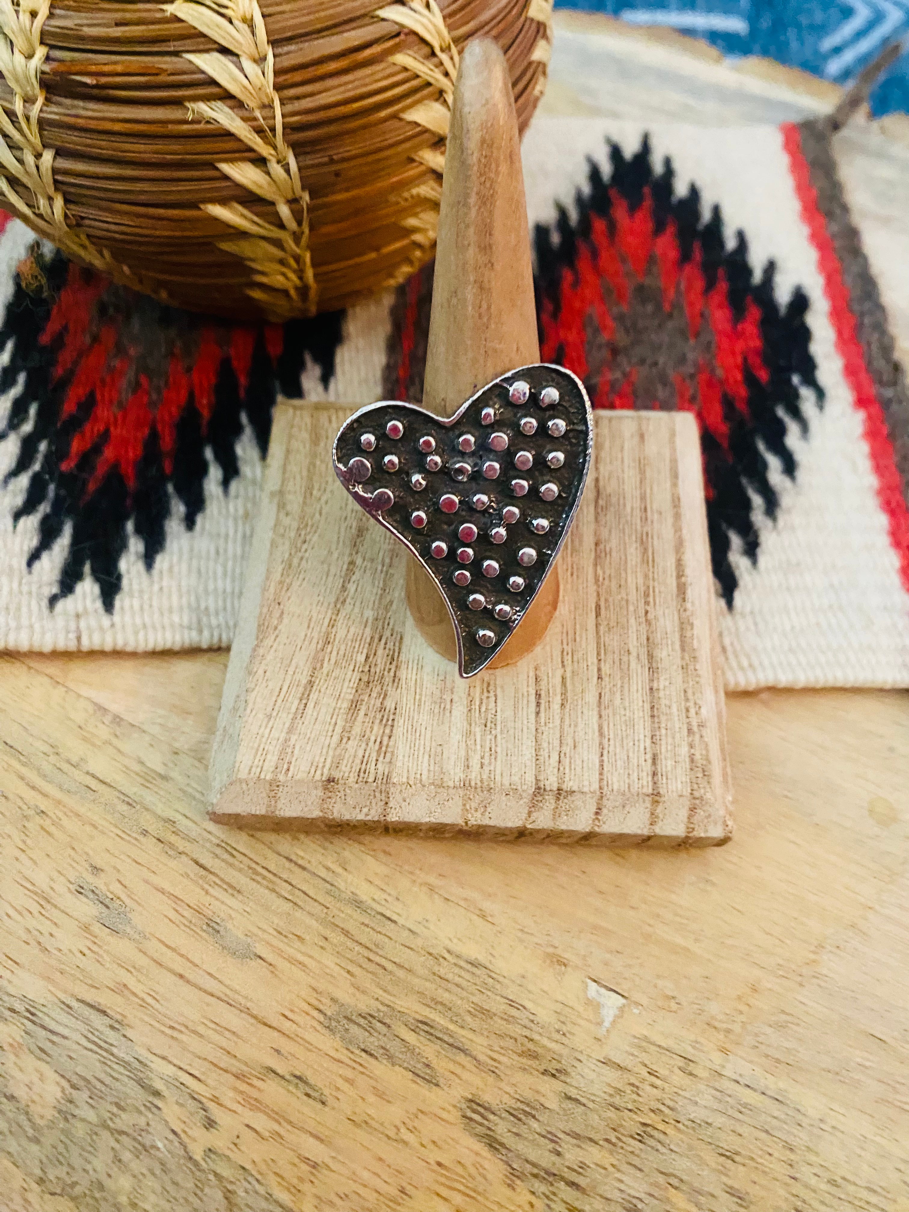 Navajo Sterling Silver Heart Ring