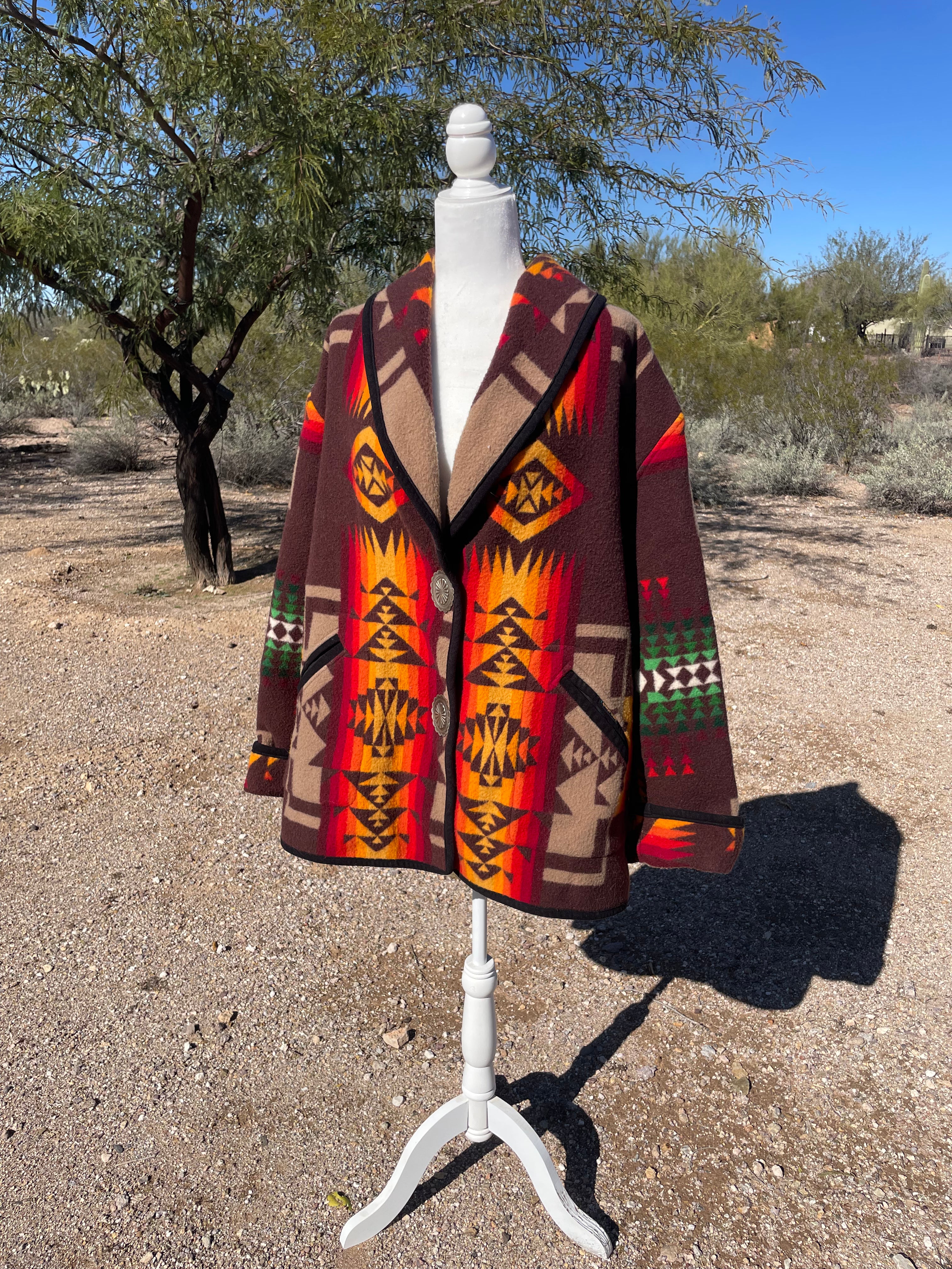 Vintage Old Pawn Navajo Multi Color Coat ONE SIZE