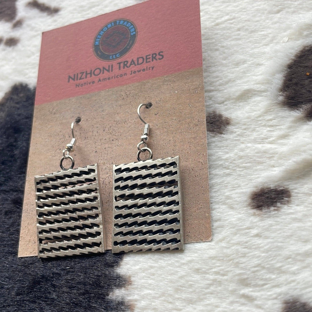 Navajo Sterling Silver Dangle Earrings