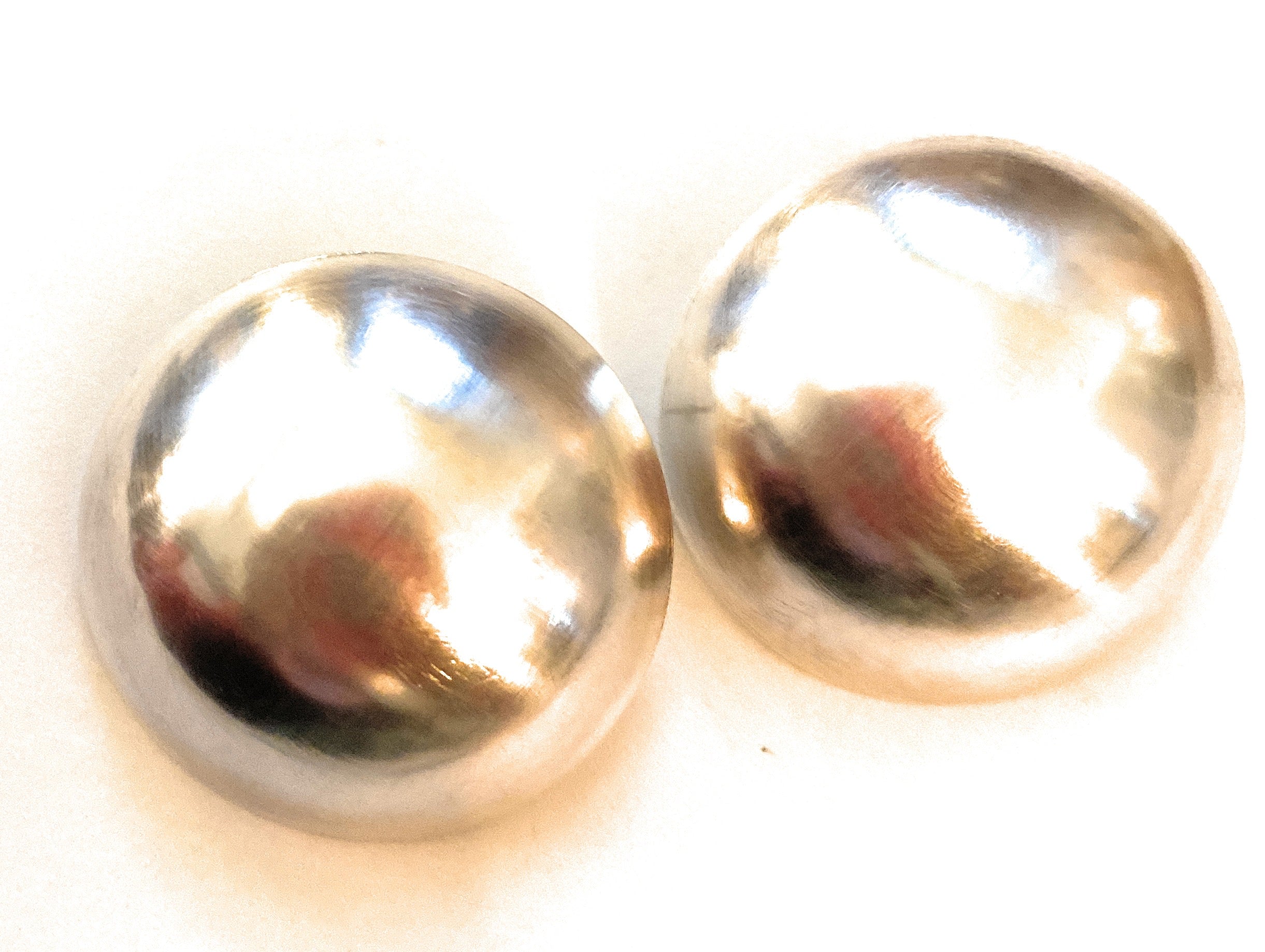 Navajo Sterling Silver Hand Jumbo Stud Earrings