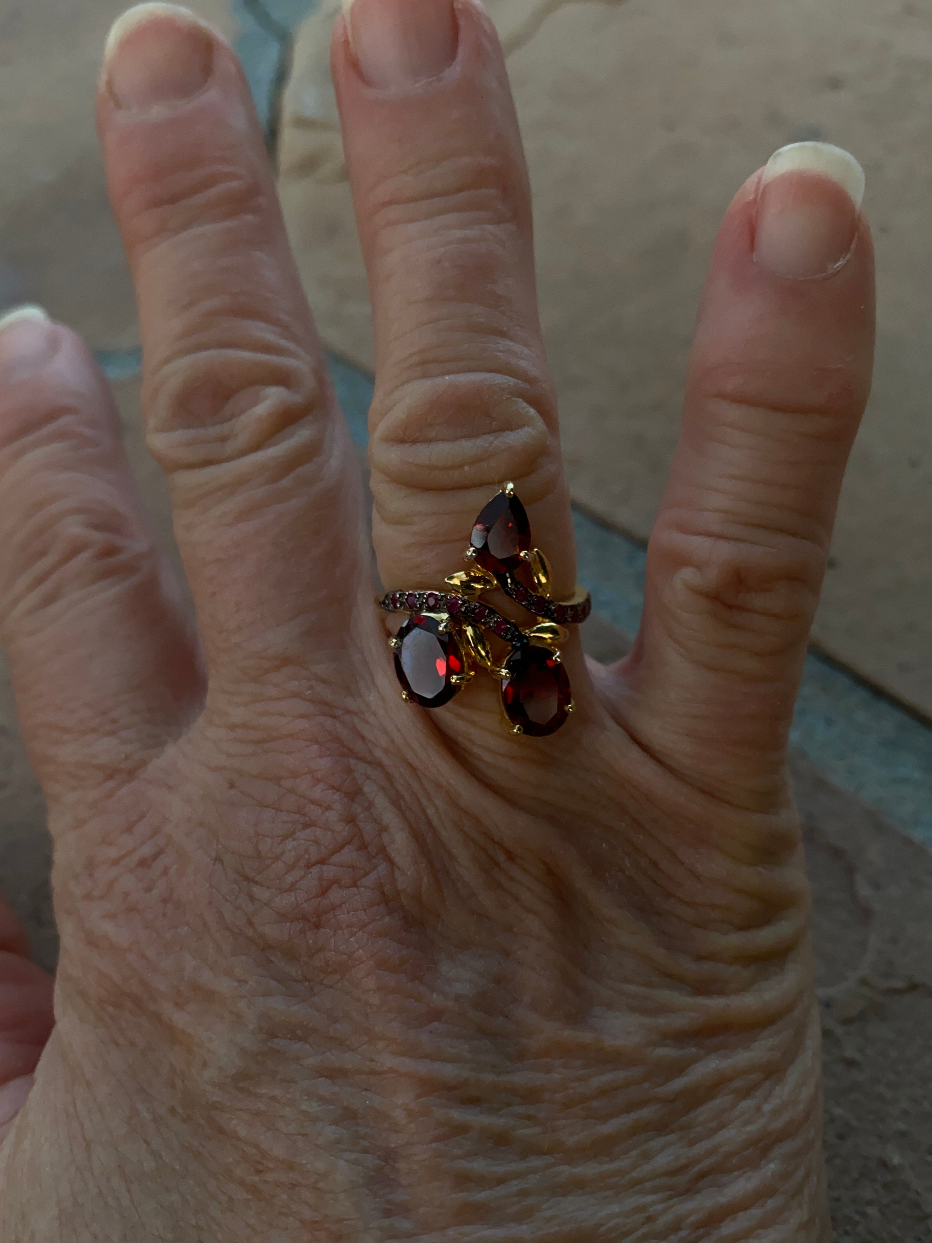 Garnet Ruby Sterling Ring 6