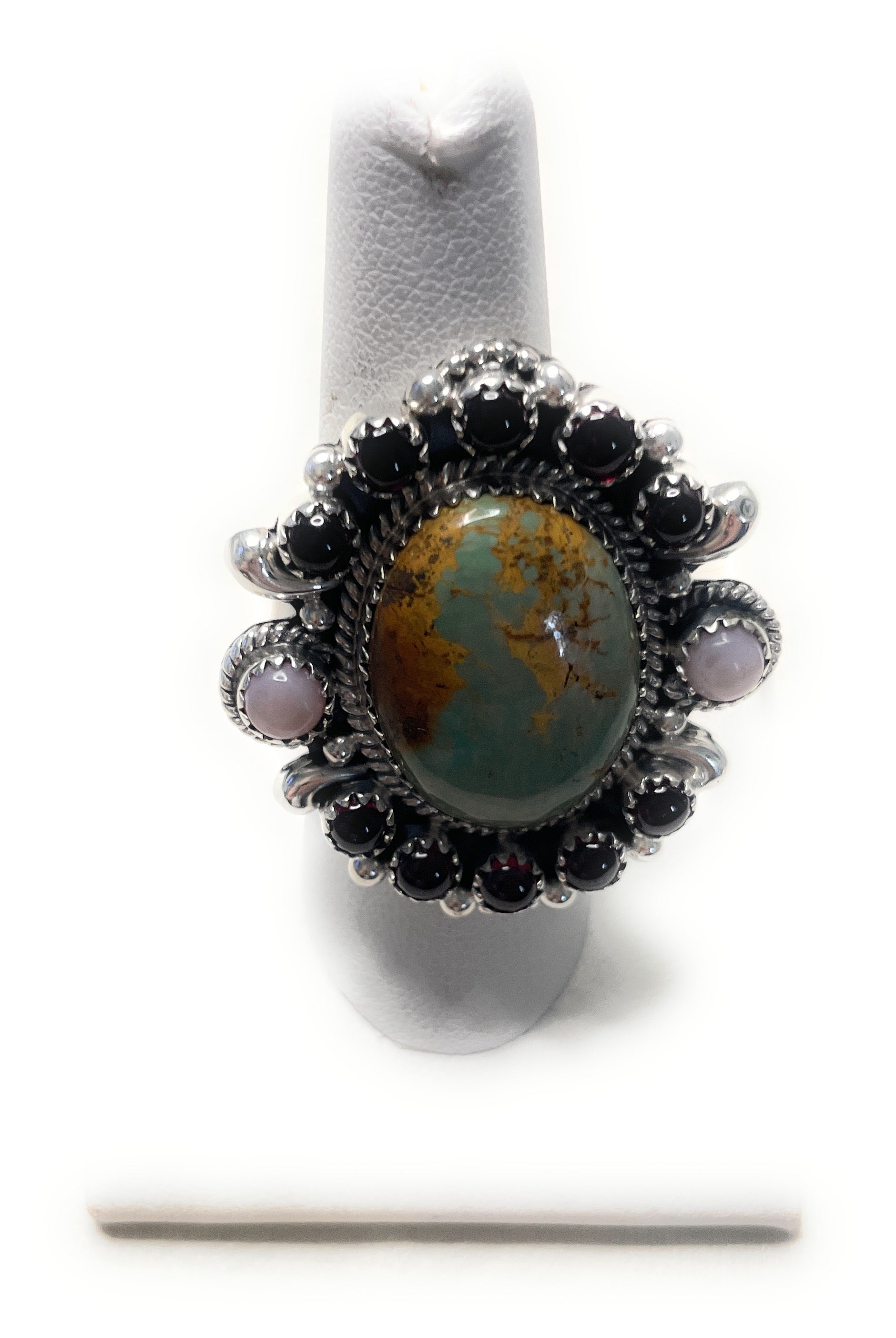 Handmade Royston Turquoise Adjustable Oval Ring