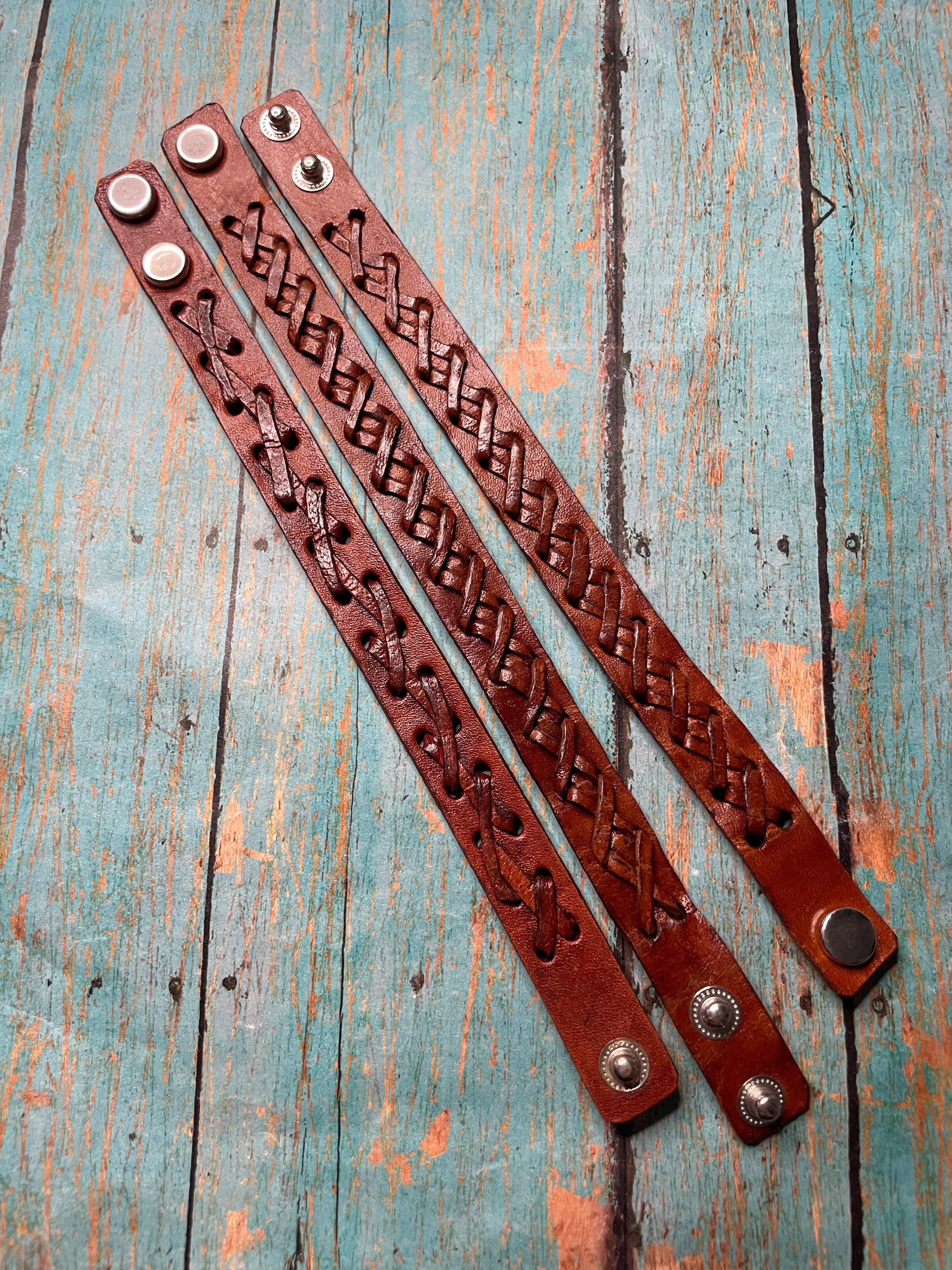 Handmade Brown Leather Bracelet