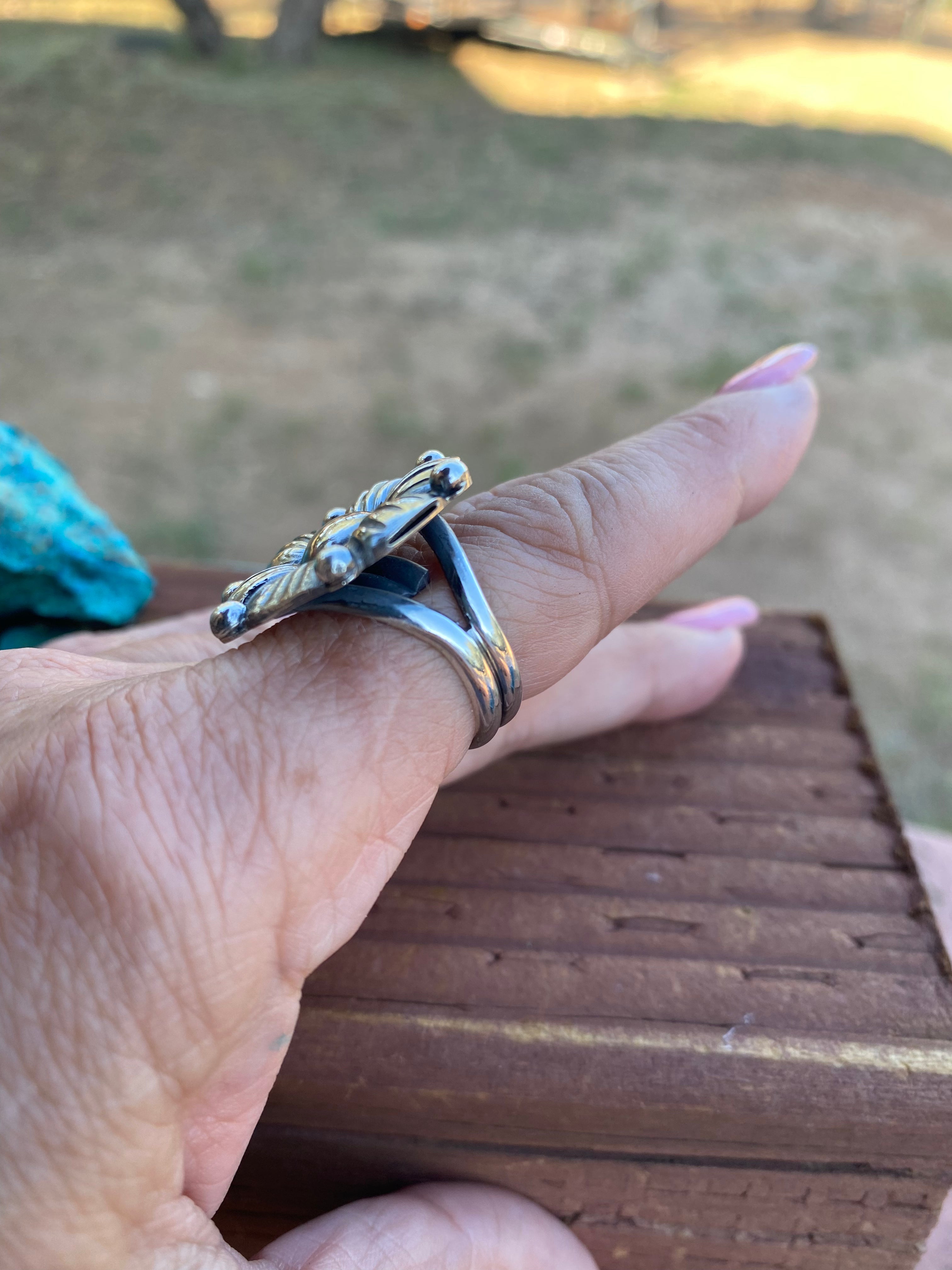 Navajo Sterling Silver Adjustable Flower Ring