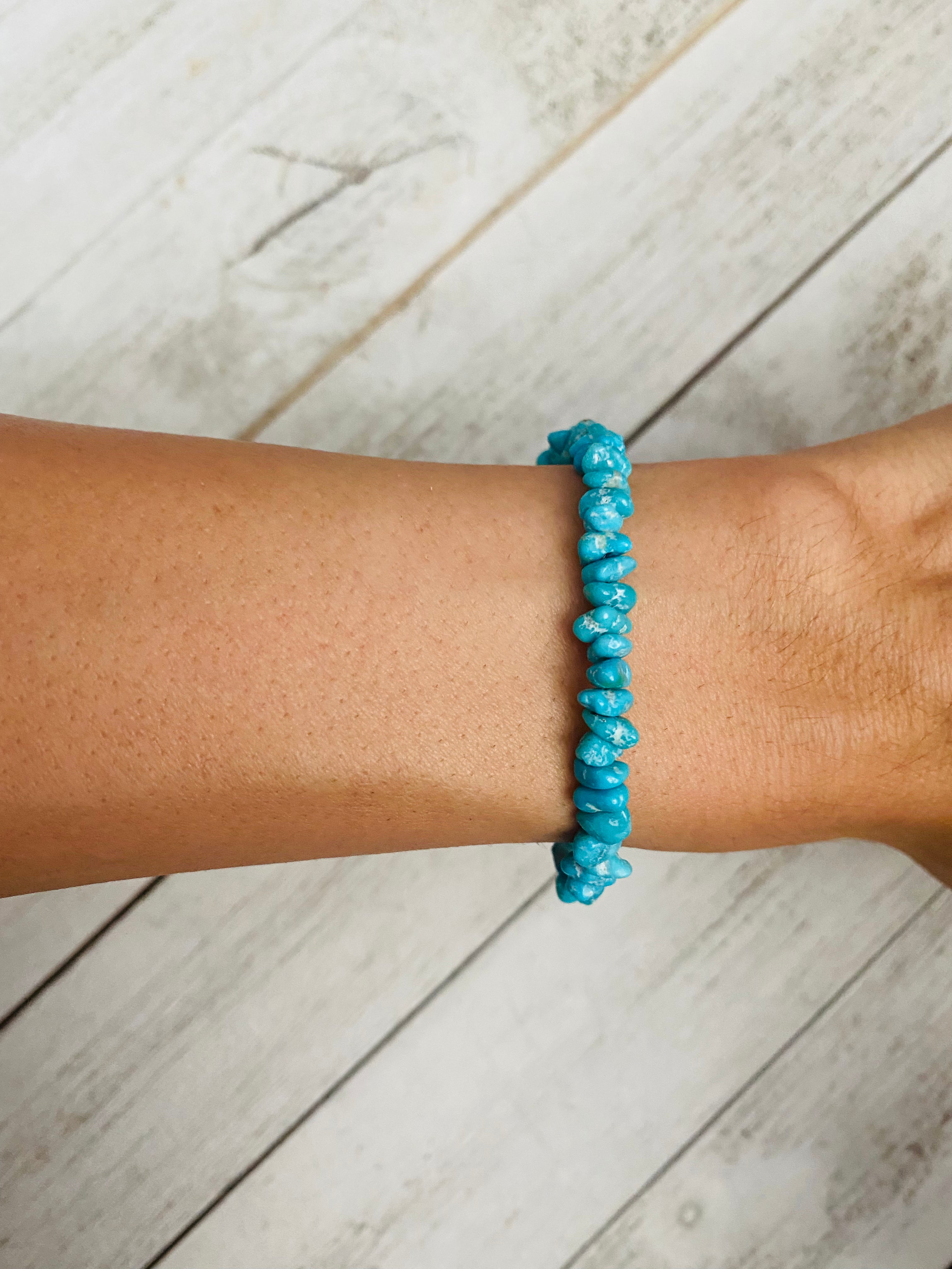 Navajo Turquoise & Sterling Silver Beaded Bracelet