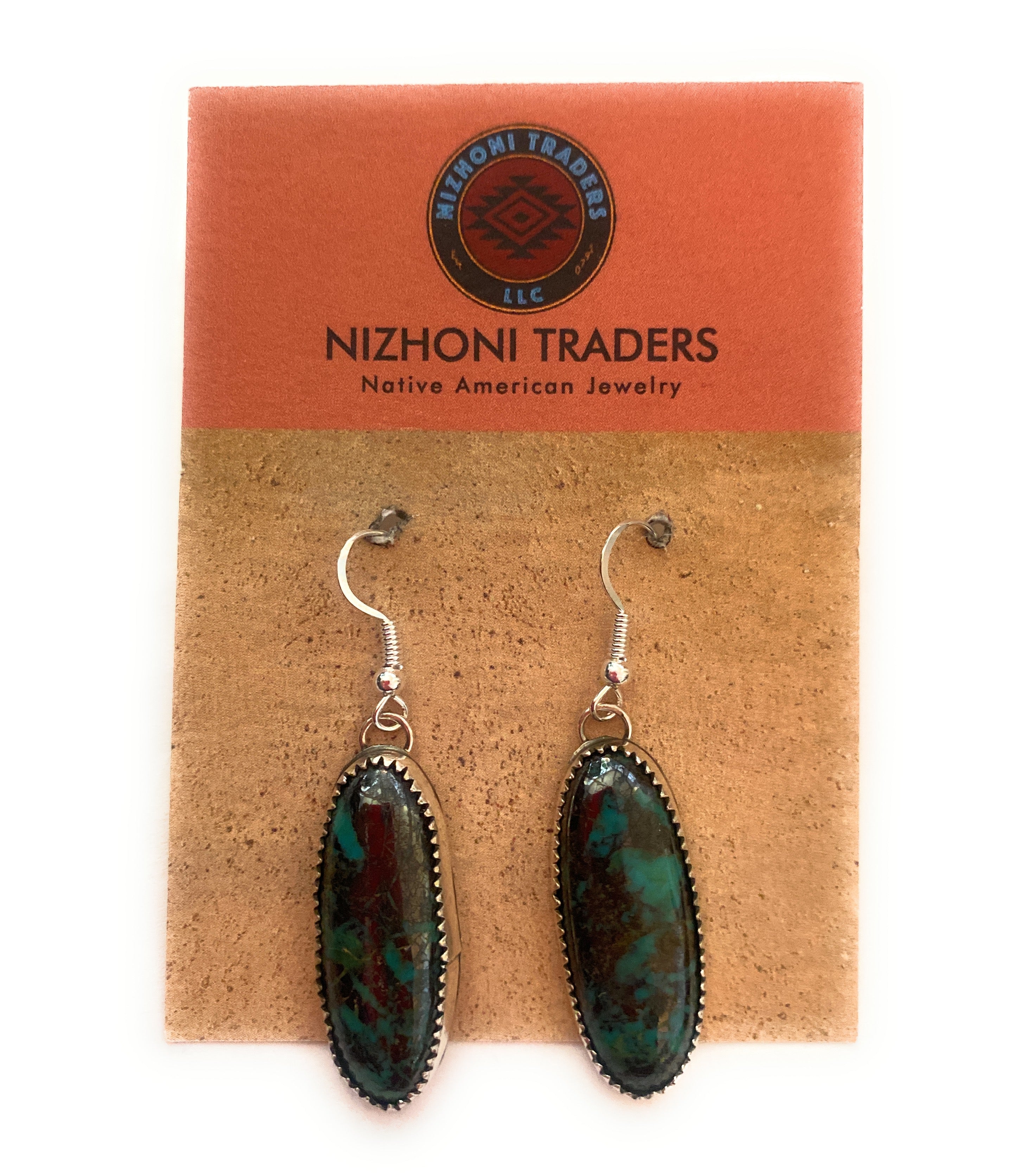 Navajo Turquoise & Sterling Silver Dangle Earrings