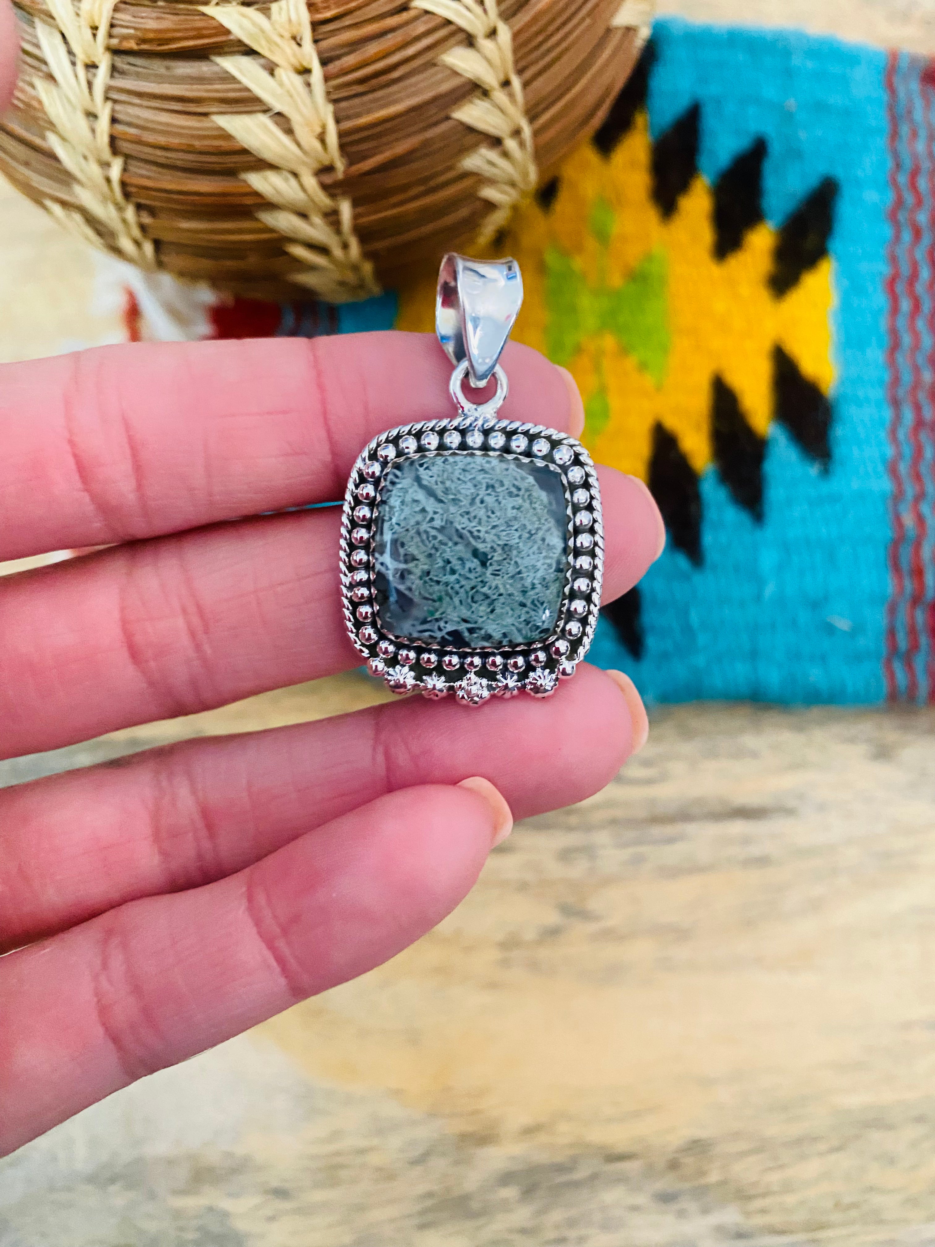 Handmade Sterling Silver & Turquoise Pendant