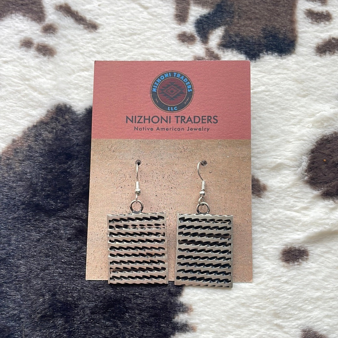 Navajo Sterling Silver Dangle Earrings