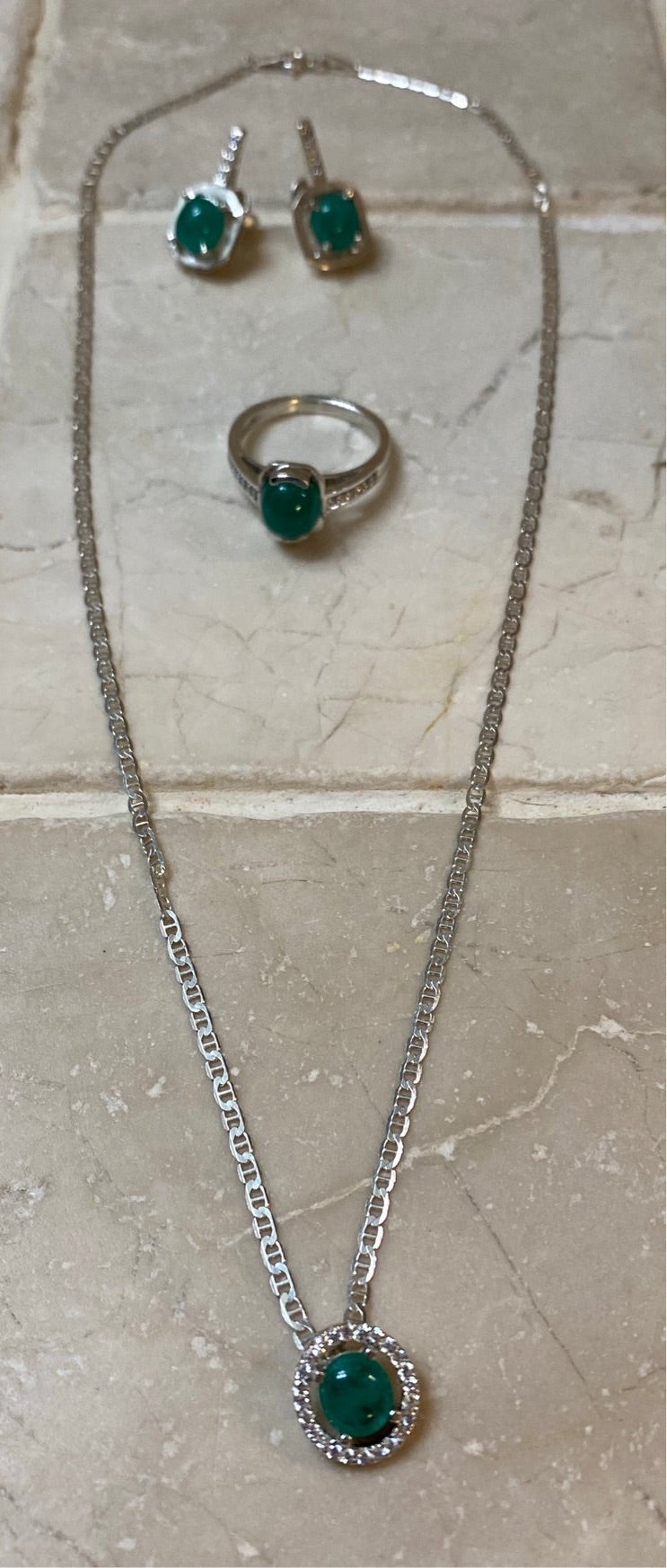 emerald jewelry set