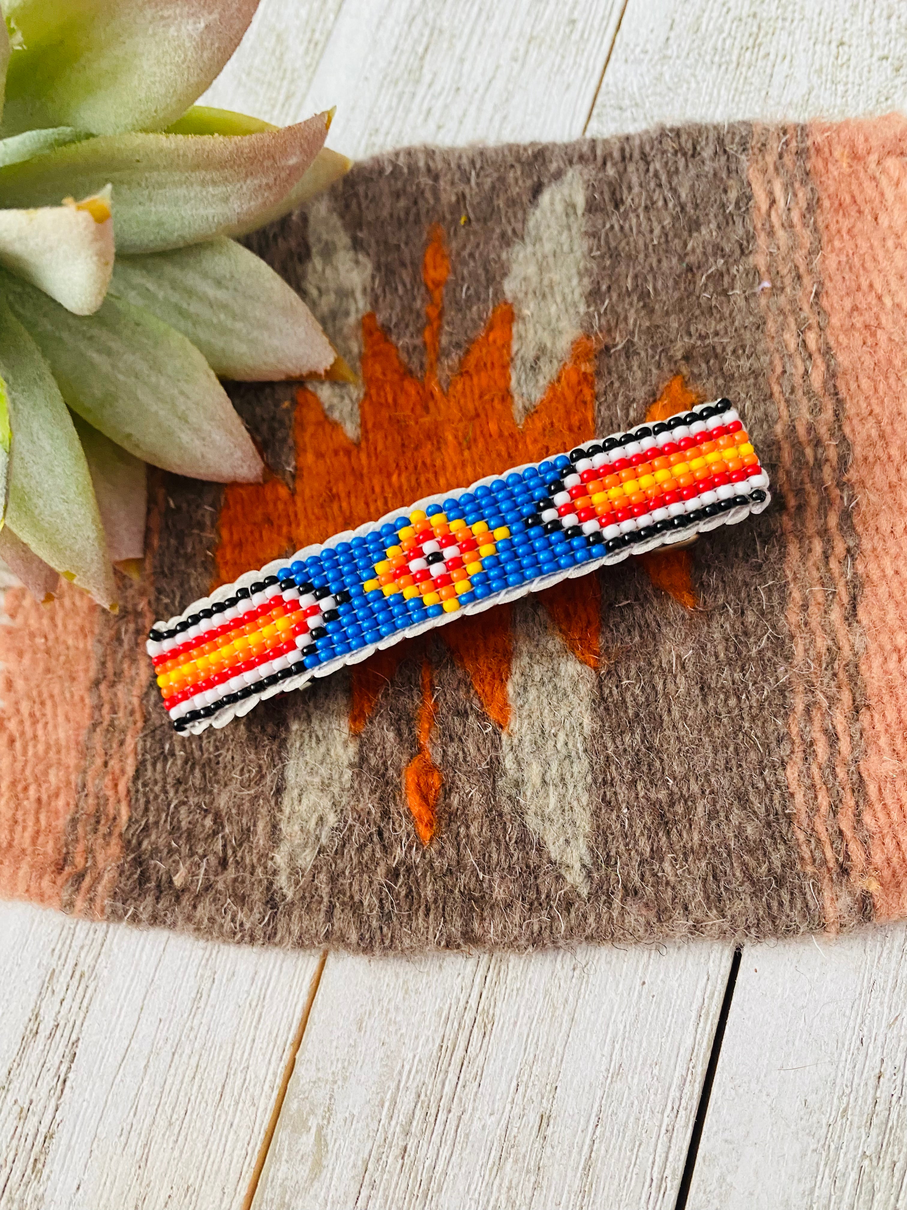 Navajo Handmade Beaded Barrette