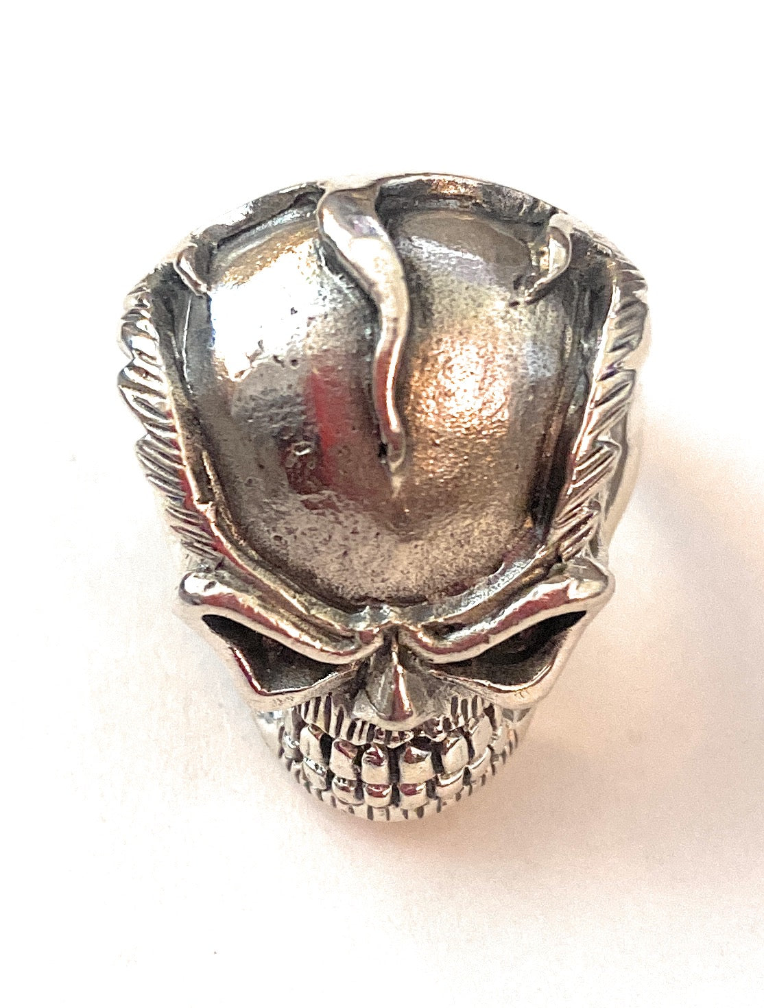 Handmade Sterling Silver Skull Ring Size 9.5