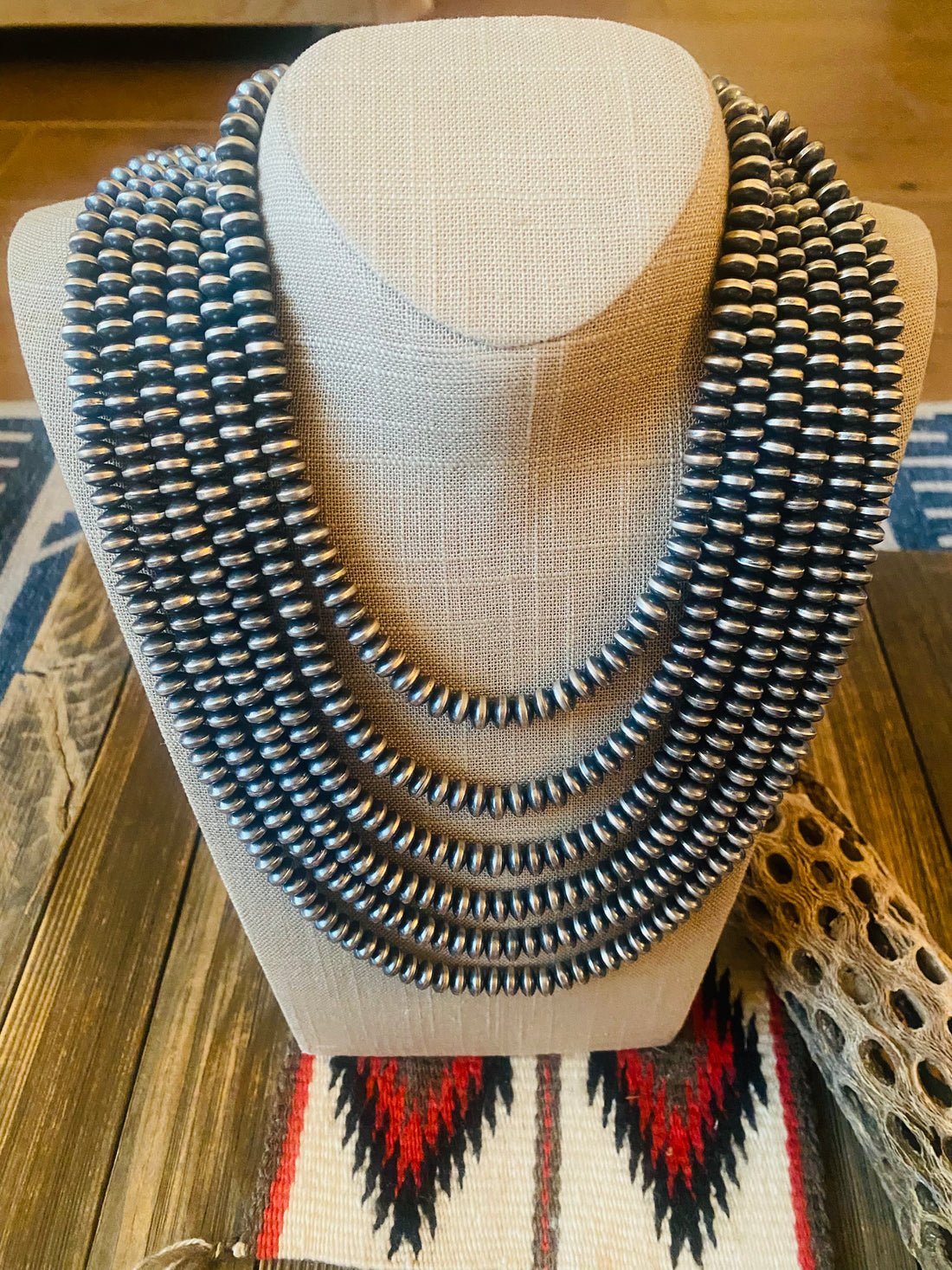 Handmade Sterling Silver 8mm Disk Bead Necklace