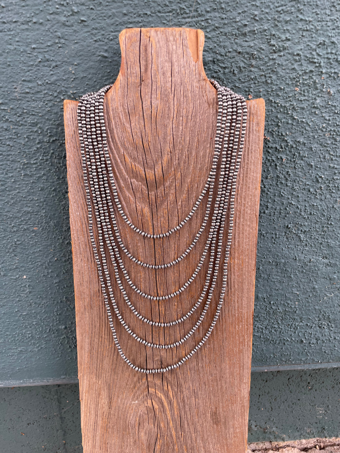 Handcrafted Sterling Silver Beaded Round Ball Disk Necklace 3mm