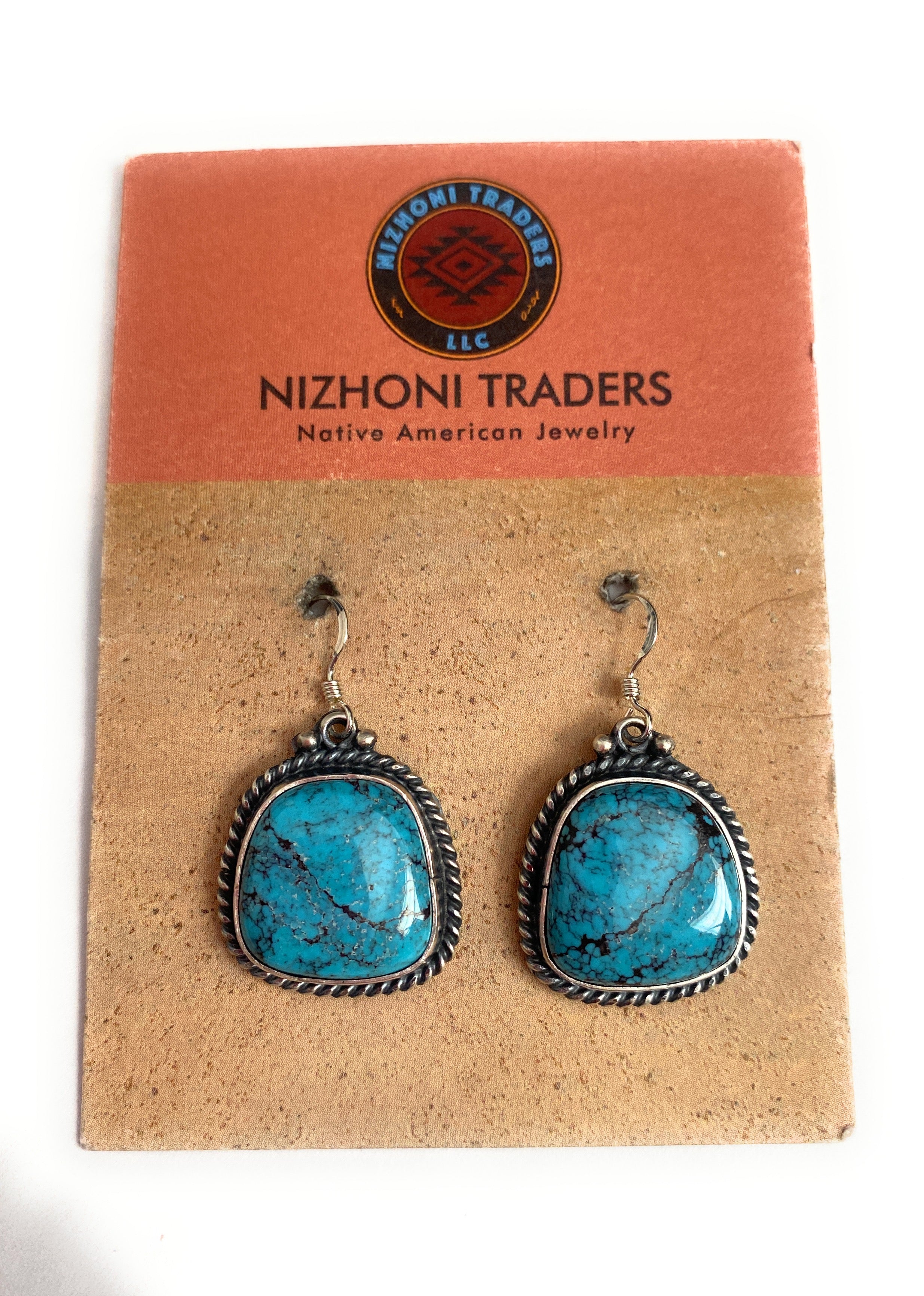 Navajo Turquoise & Sterling Silver Dangle Earrings