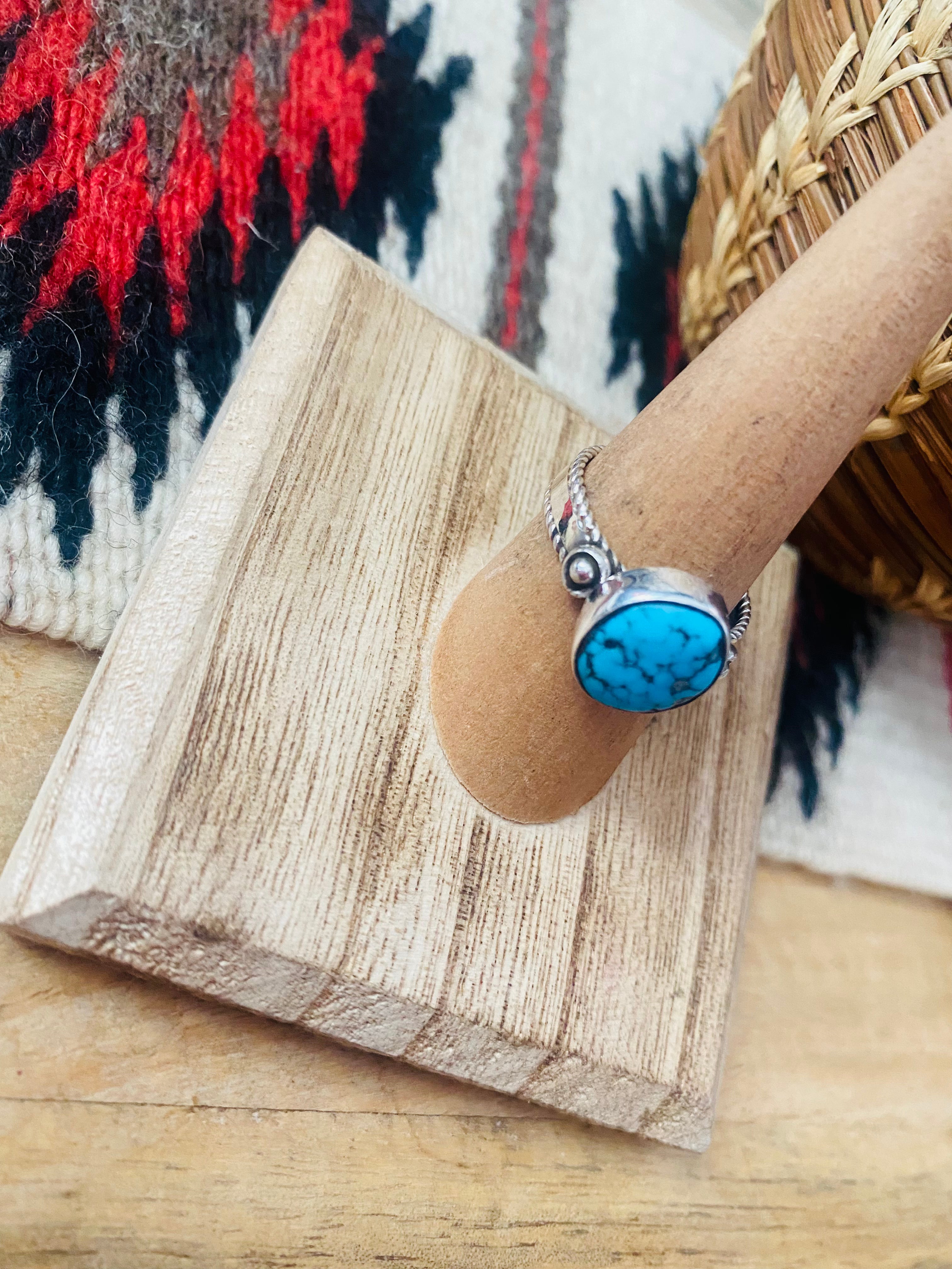 Navajo Kingman Turquoise & Sterling Silver Ring