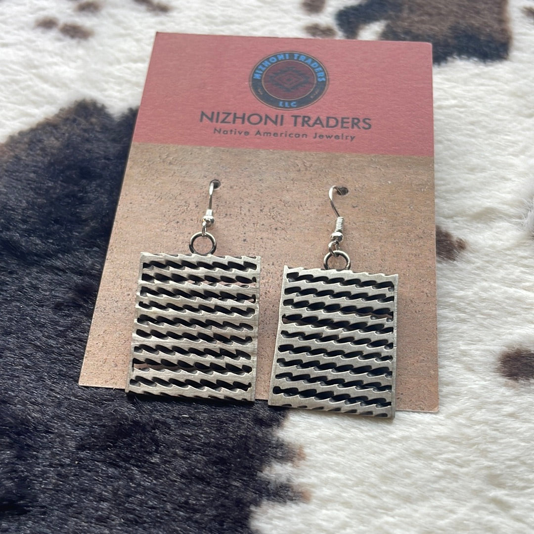 Navajo Sterling Silver Dangle Earrings