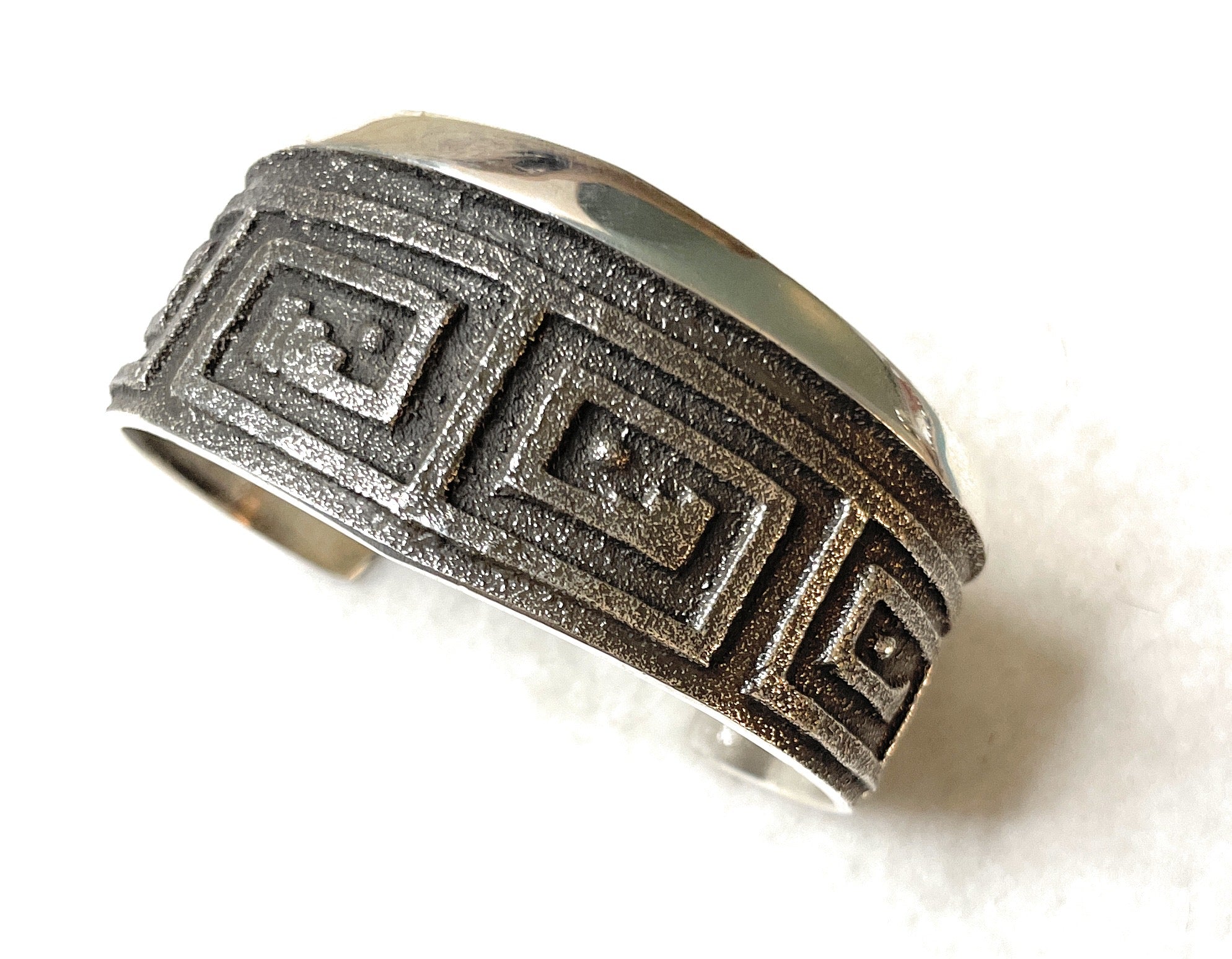 Navajo Sterling Silver Bracelet Stamped And Signed