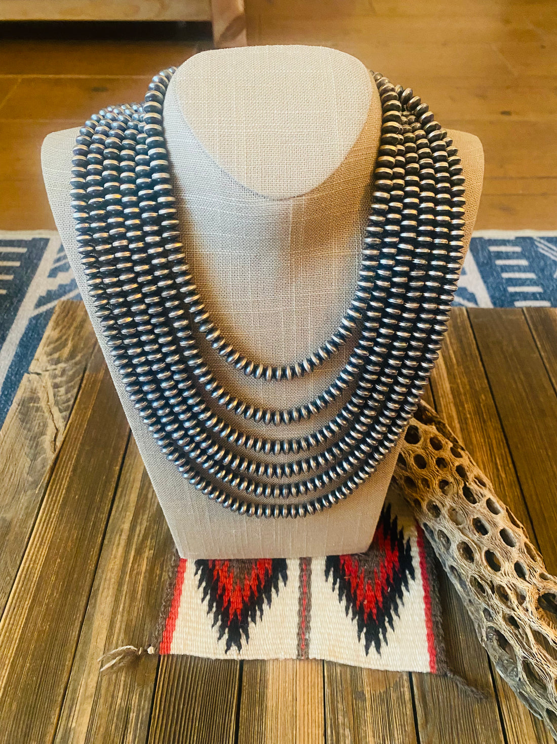 Handmade Sterling Silver 8mm Disk Bead Necklace