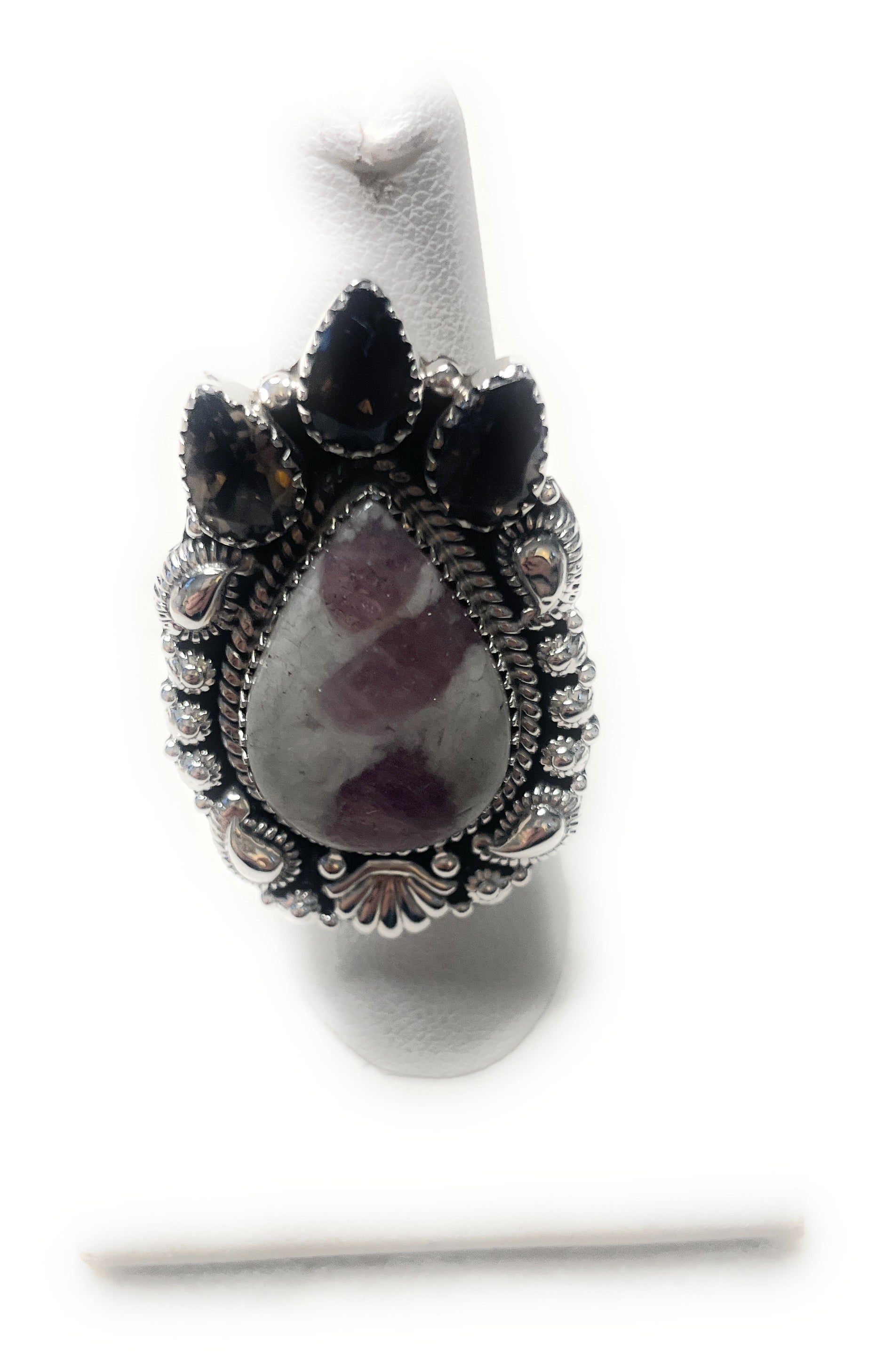 Handmade Tourmaline Quartz Adjustable Ring