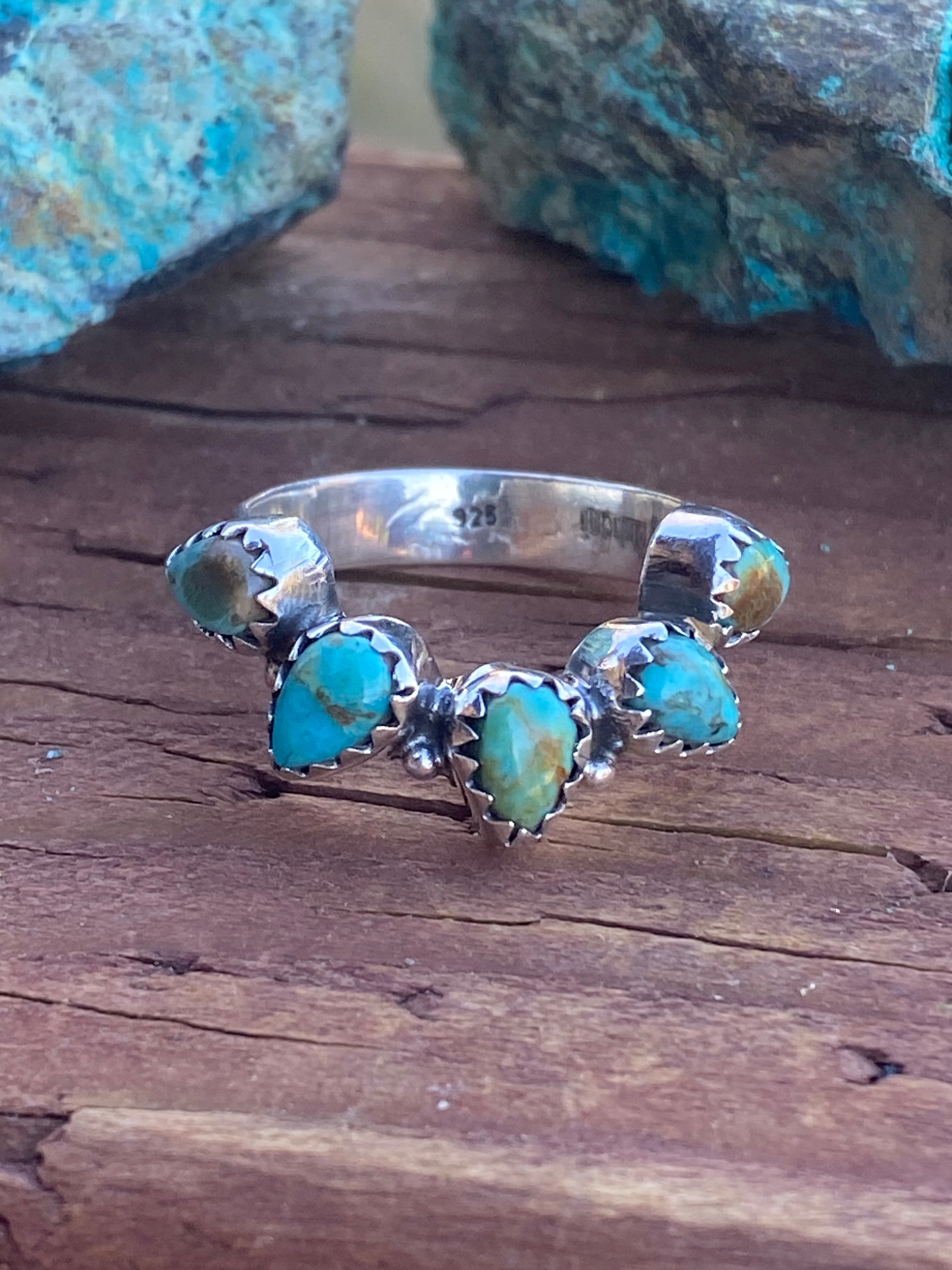 Royston Turquoise & Sterling Silver Monarch Band