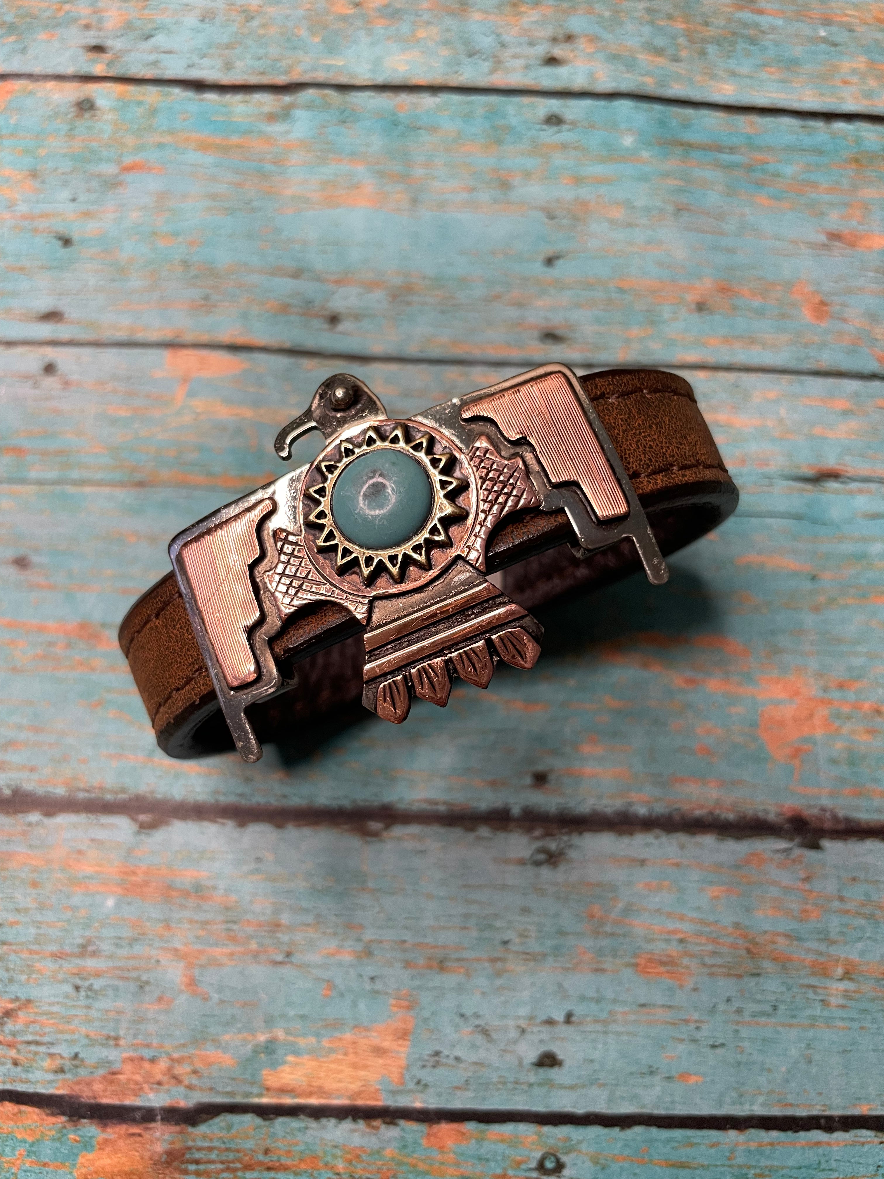 Handmade Brown Leather Bracelet