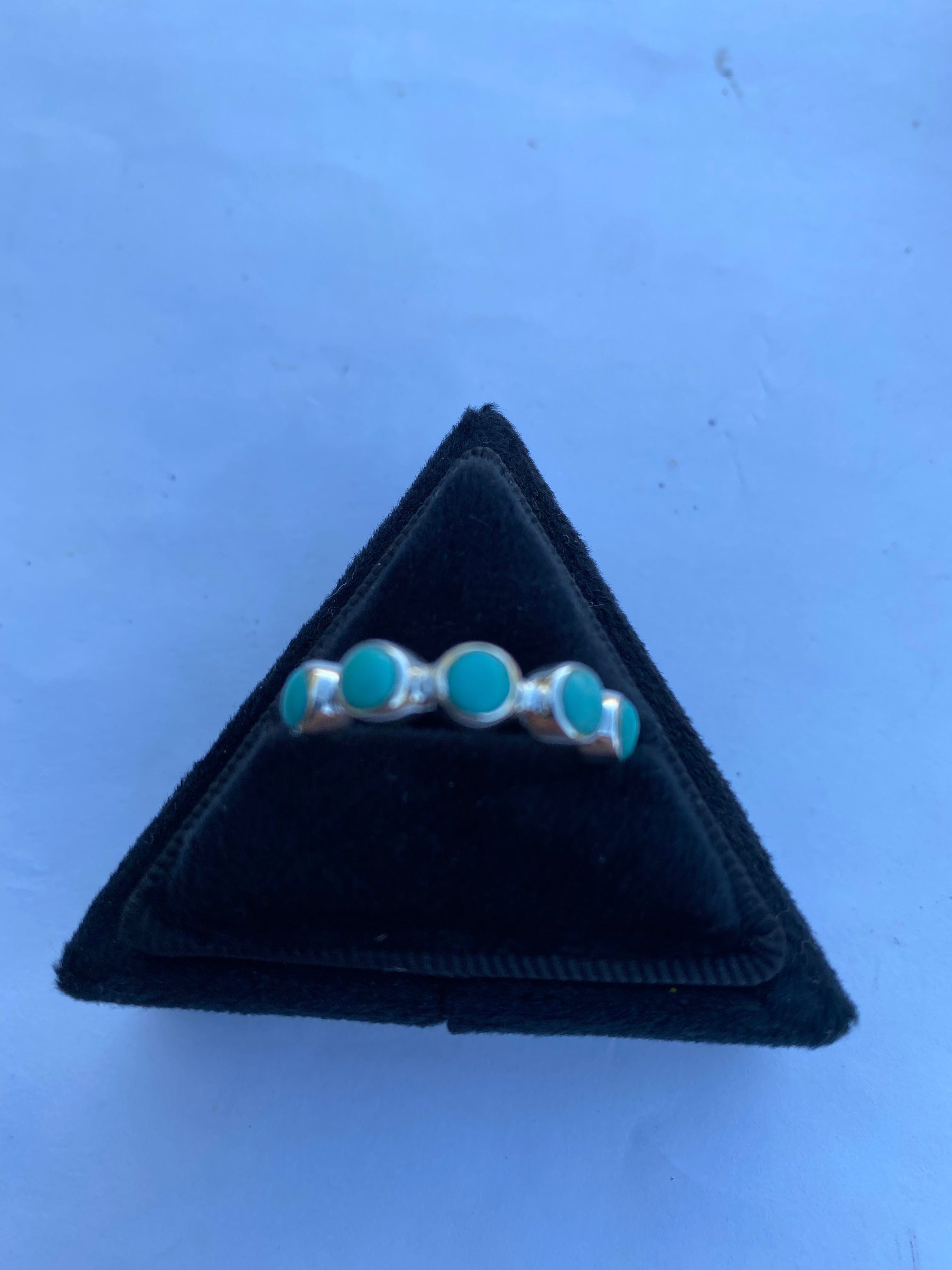 Kingman Turquoise & Sterling Silver Stacker Band