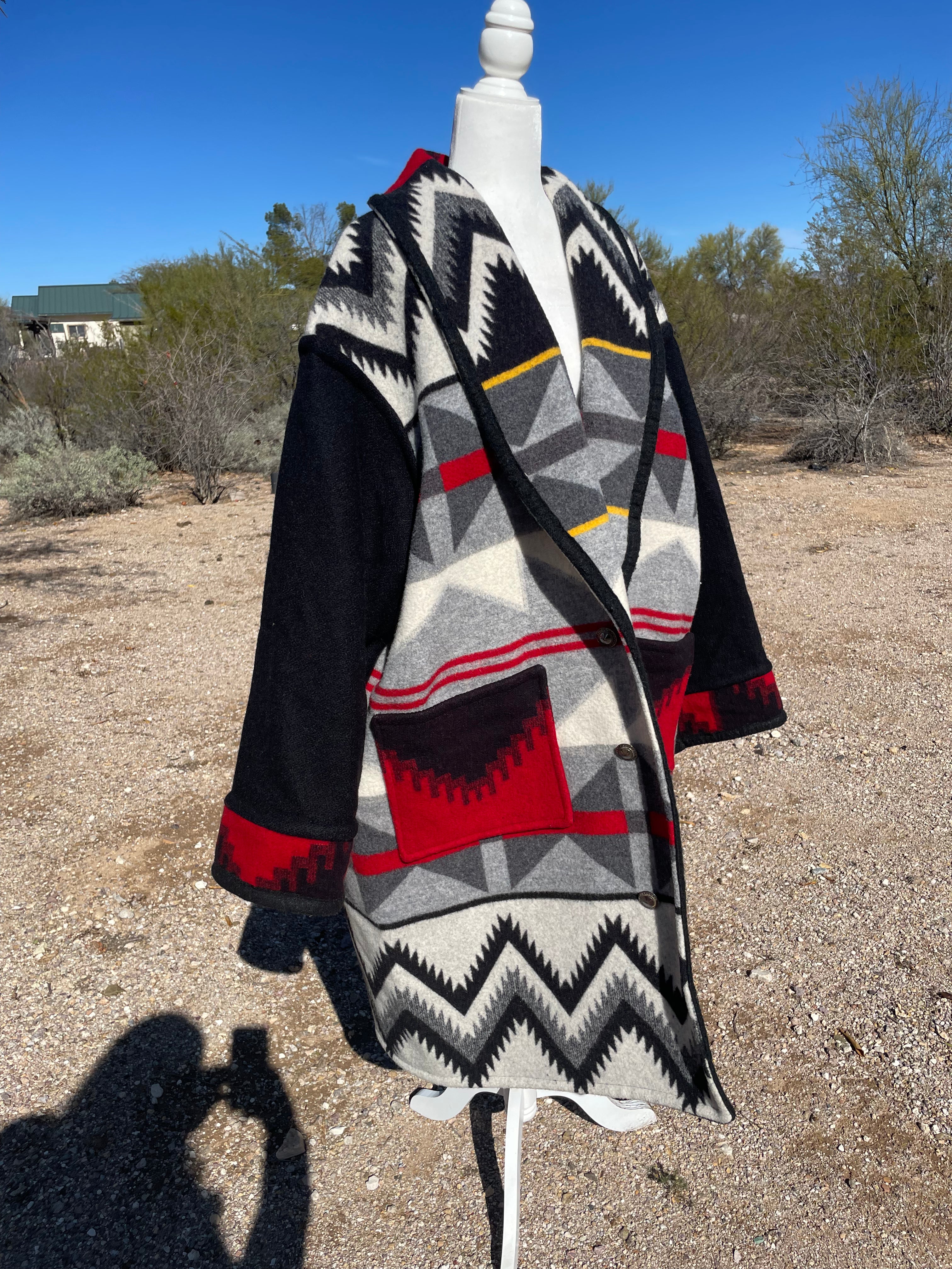 Vintage Old Pawn Navajo Multi Color Coat ONE SIZE