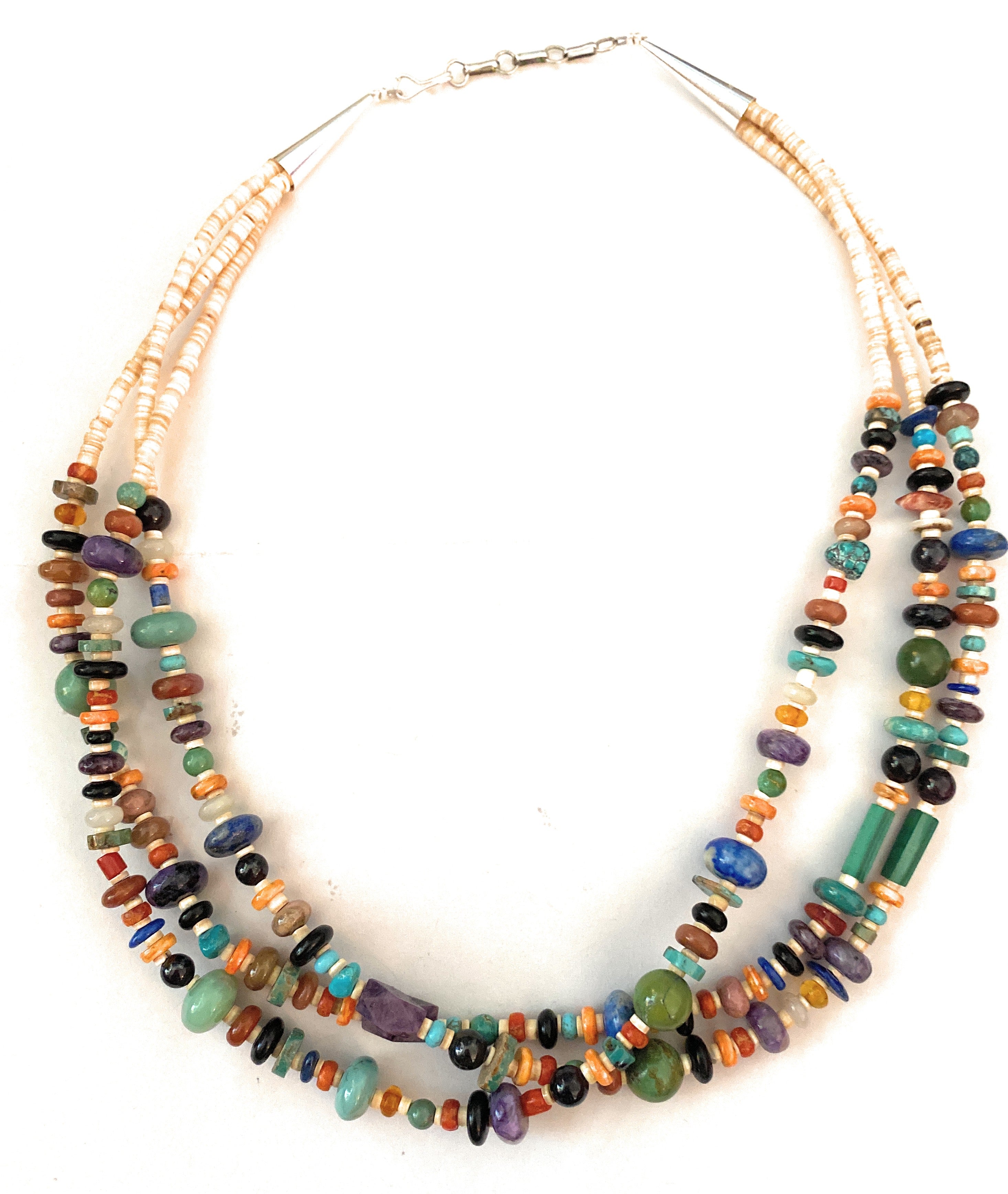 Triple beaded chain necklace – Lively Jewelry Co.