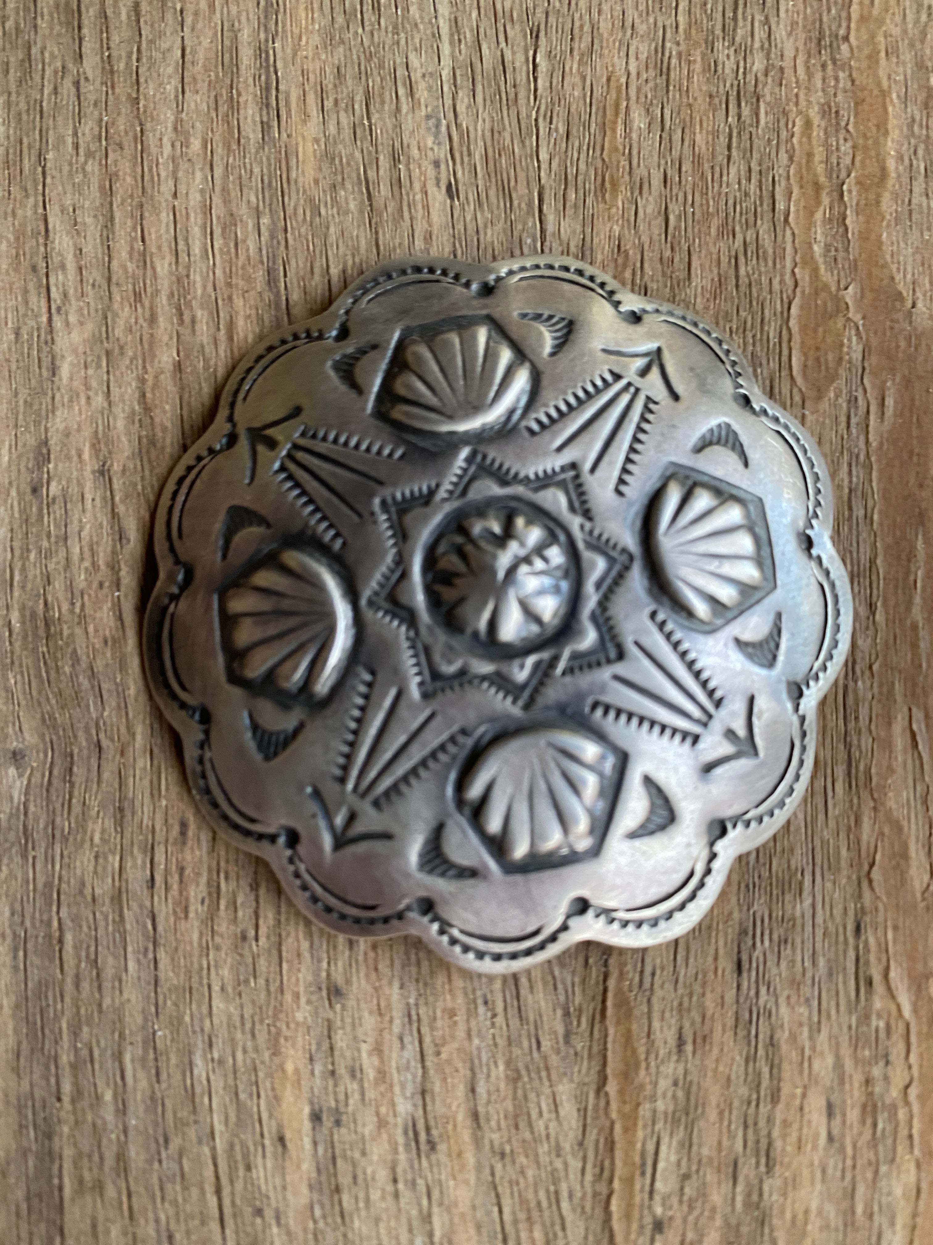 Navajo Sterling Silver Concho Pin