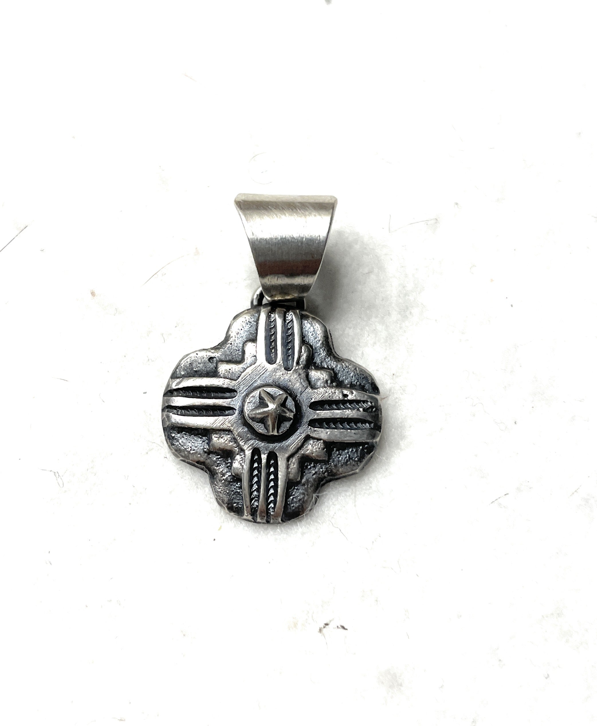 Navajo Sterling Silver Pendant By Chimney Butte