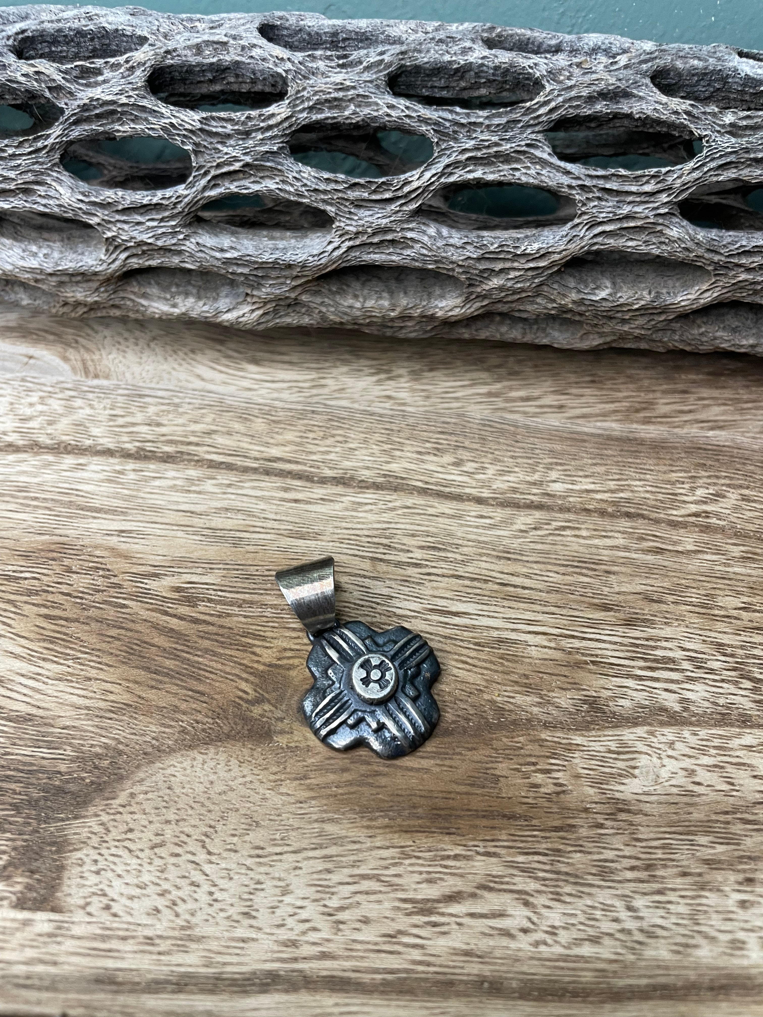 Navajo Sterling Silver Pendant By Chimney Butte