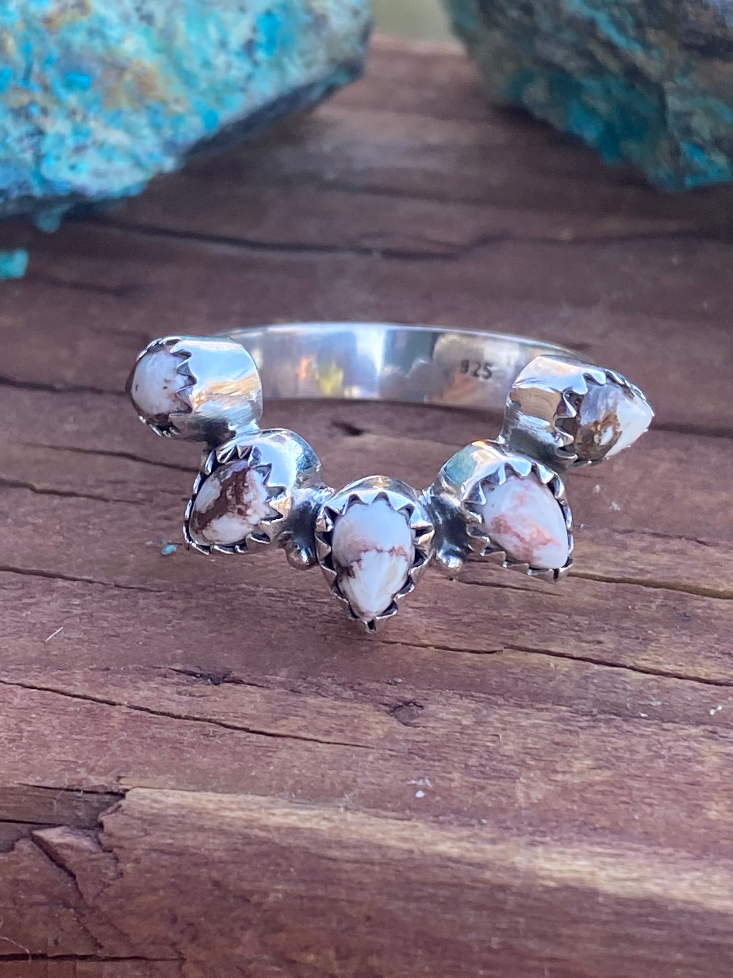 Wild Horse & Sterling Silver Monarch Band