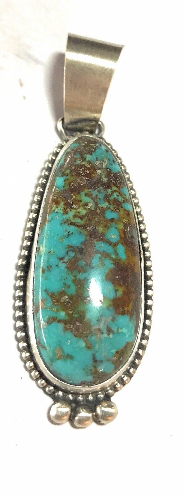 Navajo Turquoise Sterling Silver Pendant